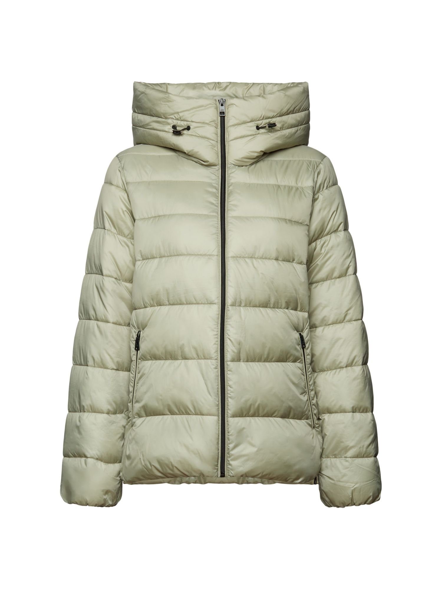 Esprit Steppjacke Steppjacke mit Kapuze DUSTY GREEN