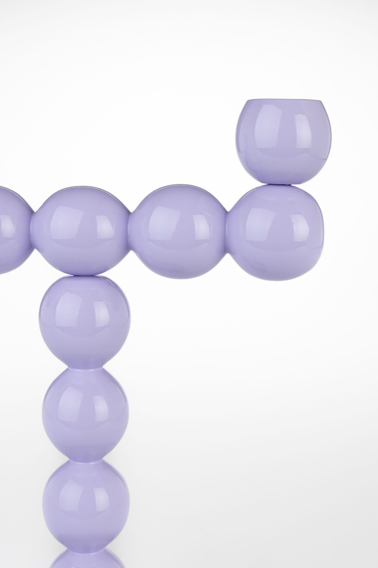 Zuiver Kerzenständer Retro Kerzenständer Bubbles Two Shiny Lilac Metall