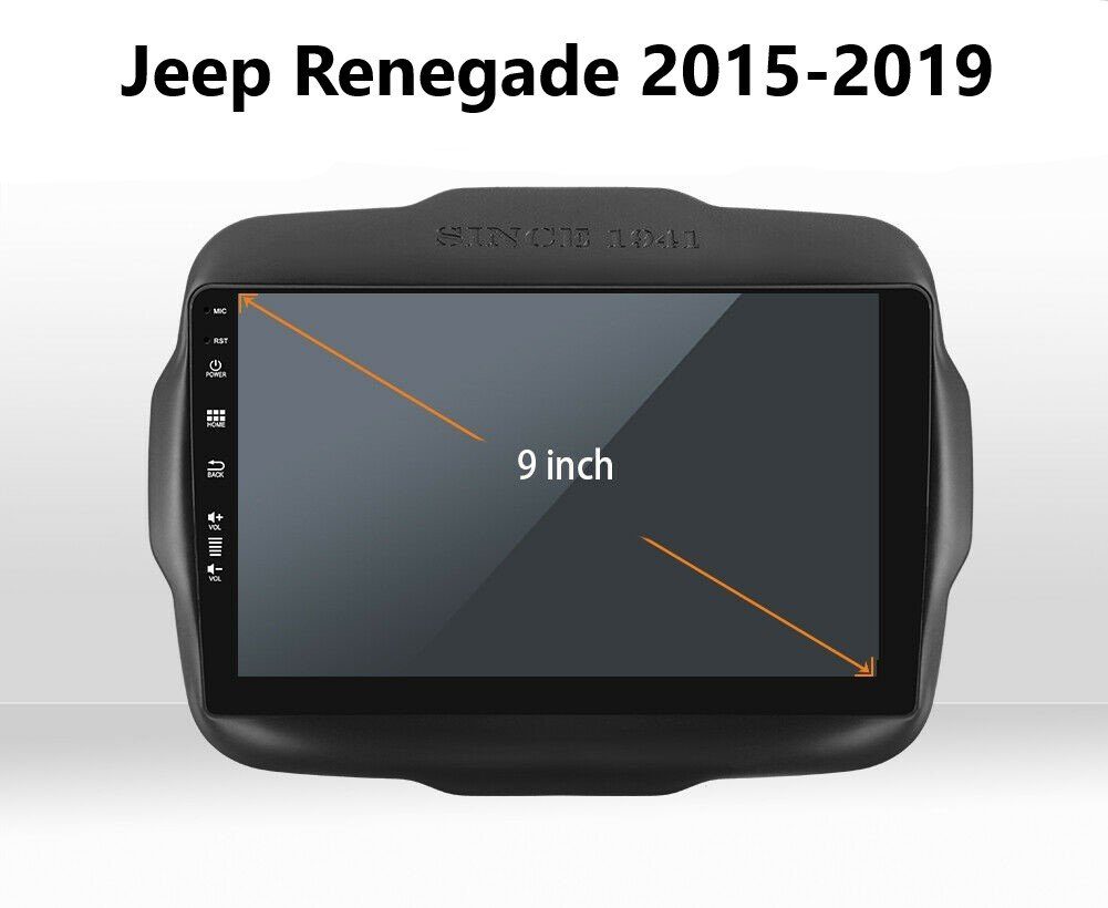 Zoll Jeep BT 2016-2018 Einbau-Navigationsgerät Autoradio FM Carplay Renegade für Android 9 11 GABITECH