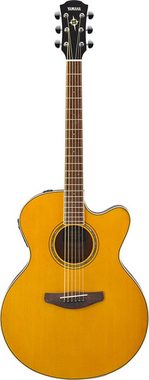 Yamaha E-Gitarre E-Akustikgitarre CPX600VT, Vintage Tint
