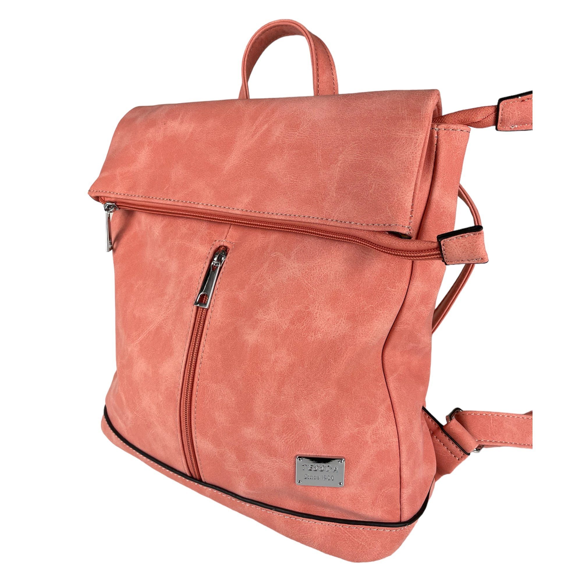 Taschen4life Rucksack 2in1 Rucksack & Umhängetasche in Einem D5623, Damen Rucksacktasche, Fächer, schnell umbaubar, Multifunktionsrucksack