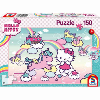 Schmidt Spiele Puzzle Hello Kitty Kittys Einhorn 150 Teile, 150 Puzzleteile
