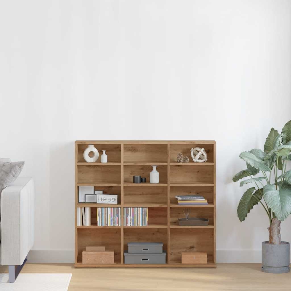 vidaXL CD-Regal CD-Regal Artisan-Eiche 100x23x89,5 cm Holzwerkstoff, 1-tlg.
