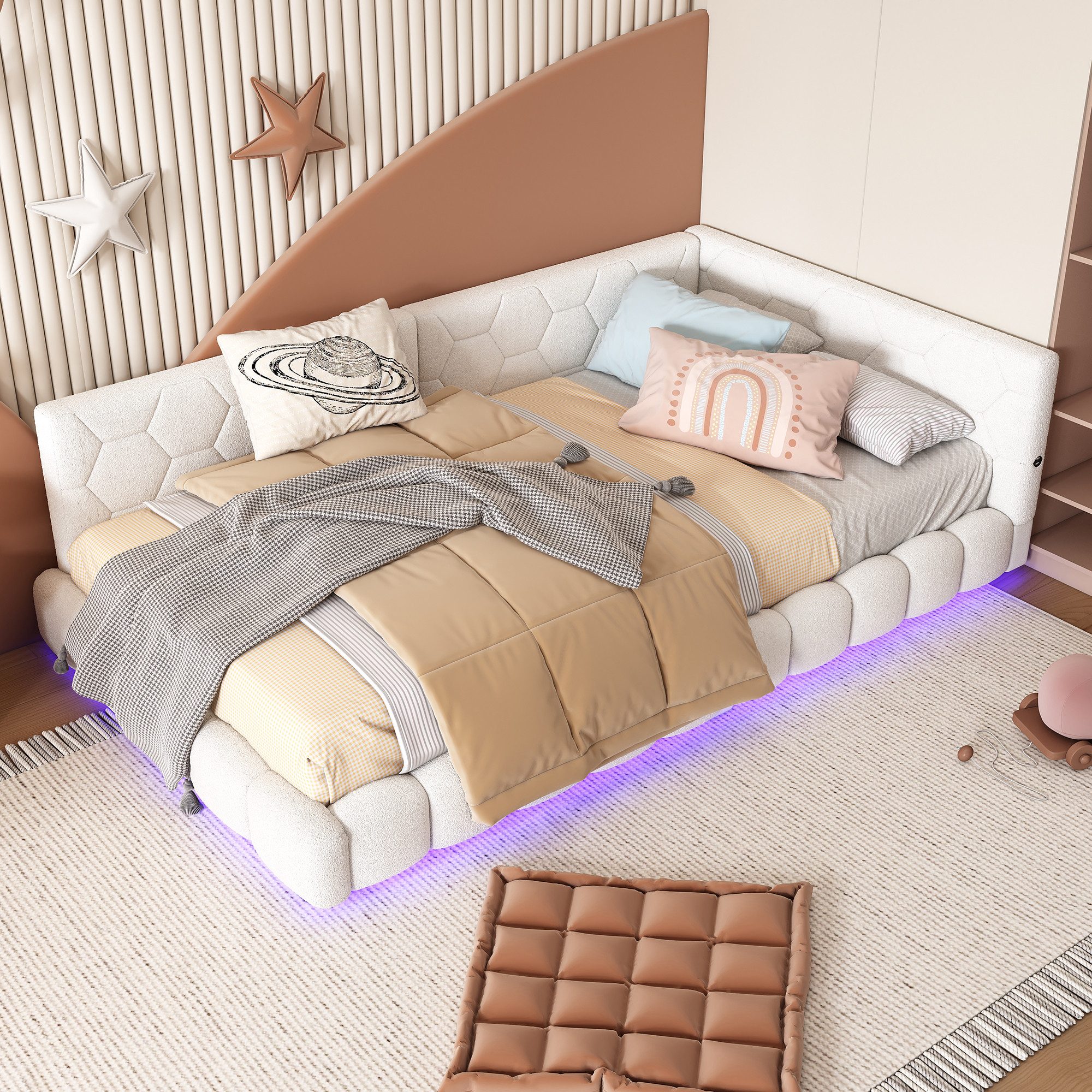 OKWISH Schlafsofa Modernes Daybett Kinderbett Funktionsbett Polsterbett Dop günstig online kaufen