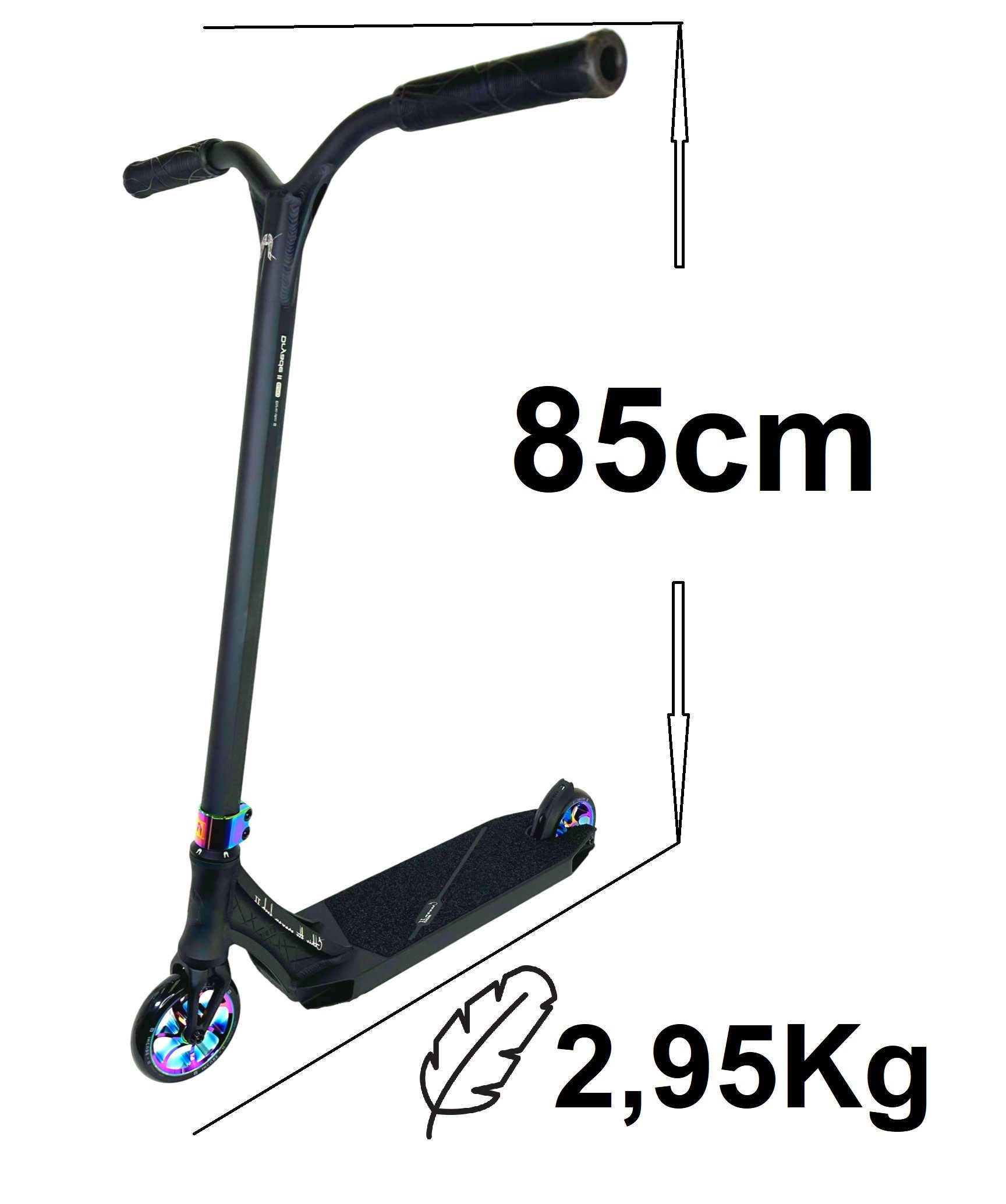 Ethic DTC Stuntscooter Ethic DTC Erawan V2 M Stunt-Scooter H=85cm 2,95kg Neochrome