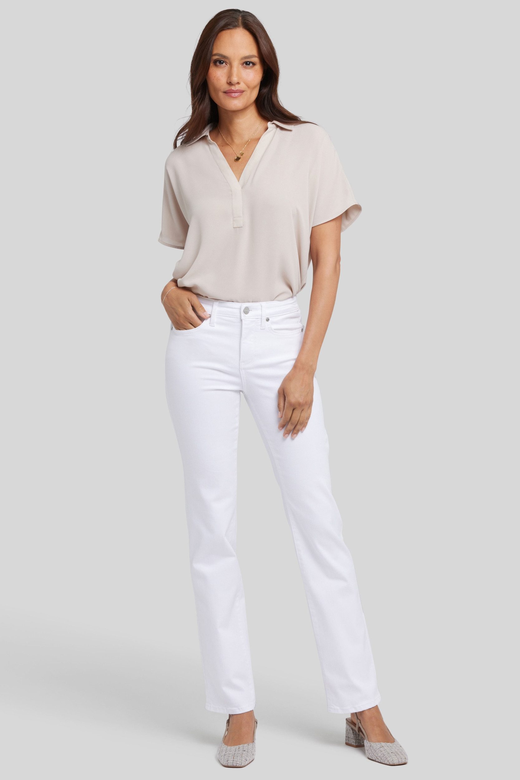 NYDJ Straight-Jeans No Gapper™ Marilyn Straight Jeans in kurzegröße in Sure Stretch® Denim