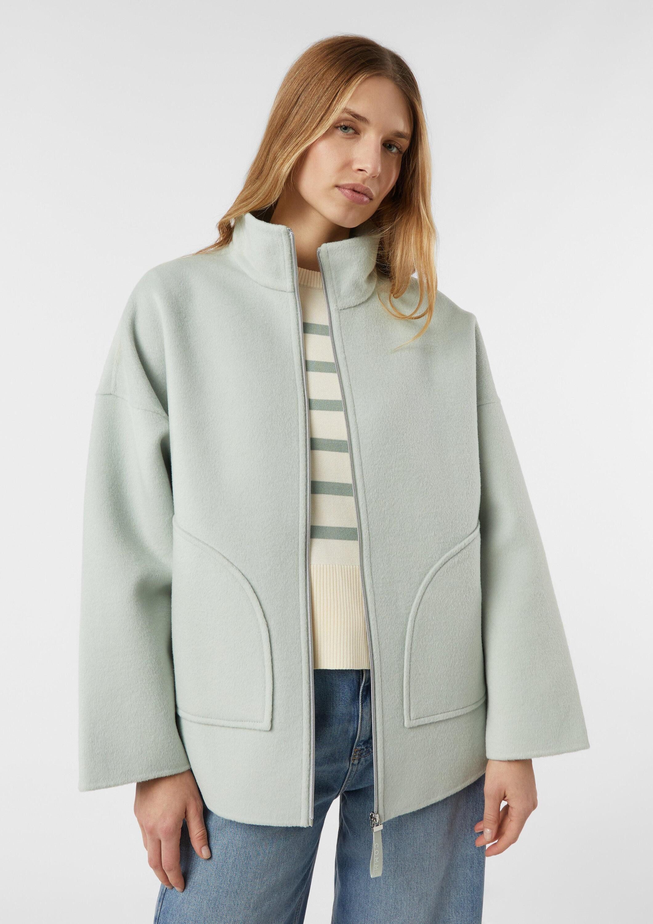 comma Funktionsjacke Outdoor-Umhang Doubleface Cape mit Zip Verschluss