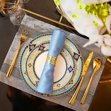Alster Herz Serviettenring Gold / Silber Serviettenringe, 6 /10 St., hochwertiges Metall, H0578, (6-tlg), Tischdeko für Hochzeit, Dinner und co.