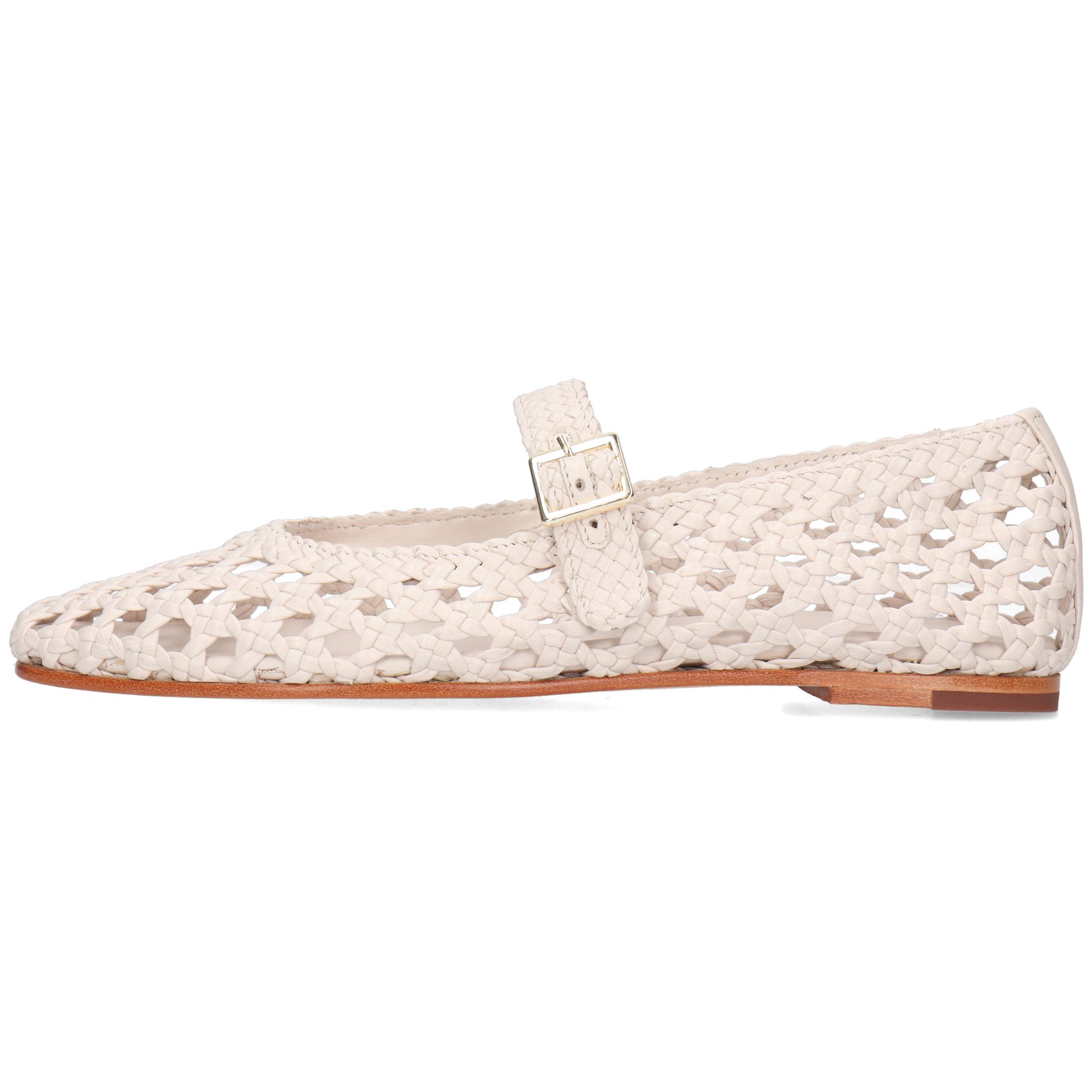Melvin & Hamilton Bexley 2 Leder-Mary Jane Schuhe für Damen Ballerina Flache Absätze, Echtes Leder, Von Hand geflochten