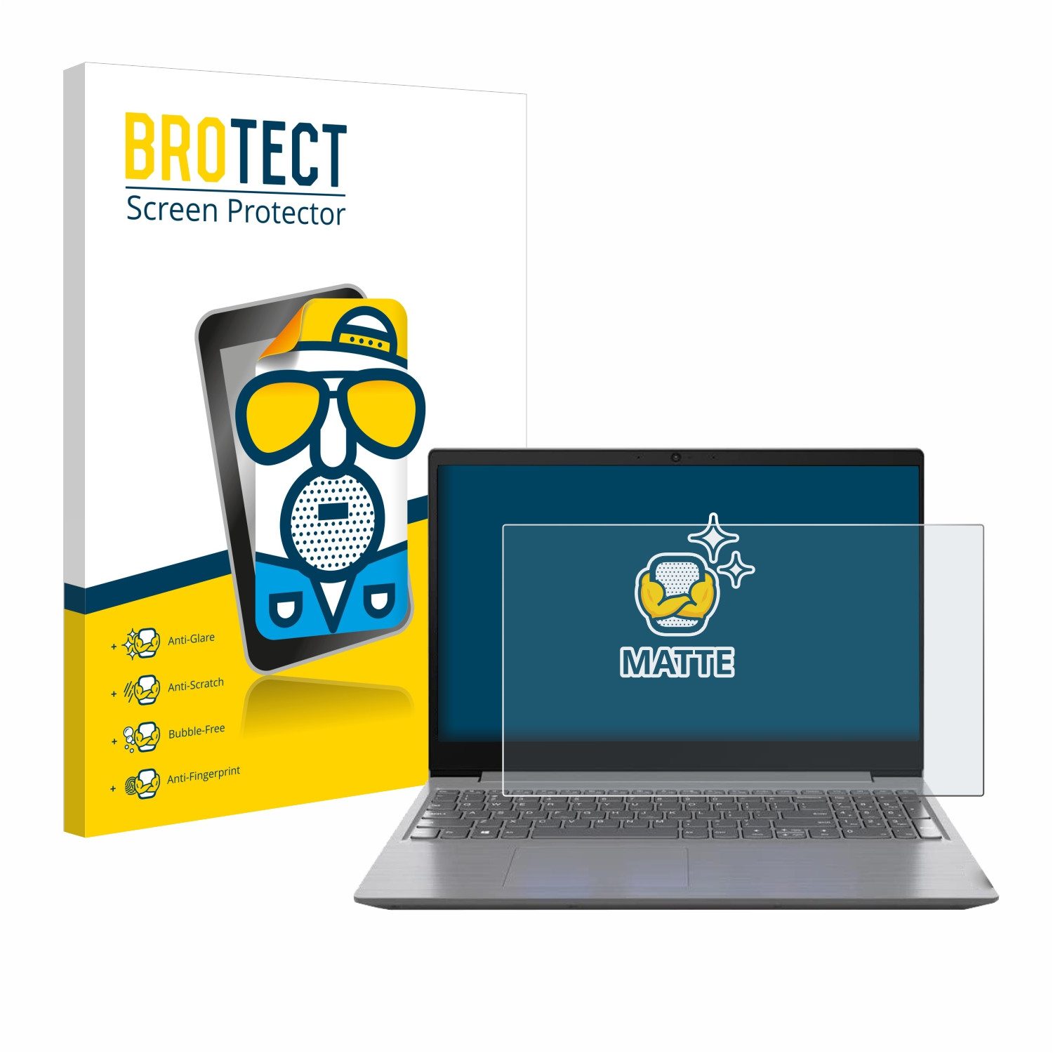 BROTECT Displayschutzfolie Schutzfolie für Lenovo 15.6" Full-HD Notebook, Displayschutz Schutz Folie Matt Entspiegelungsfolie