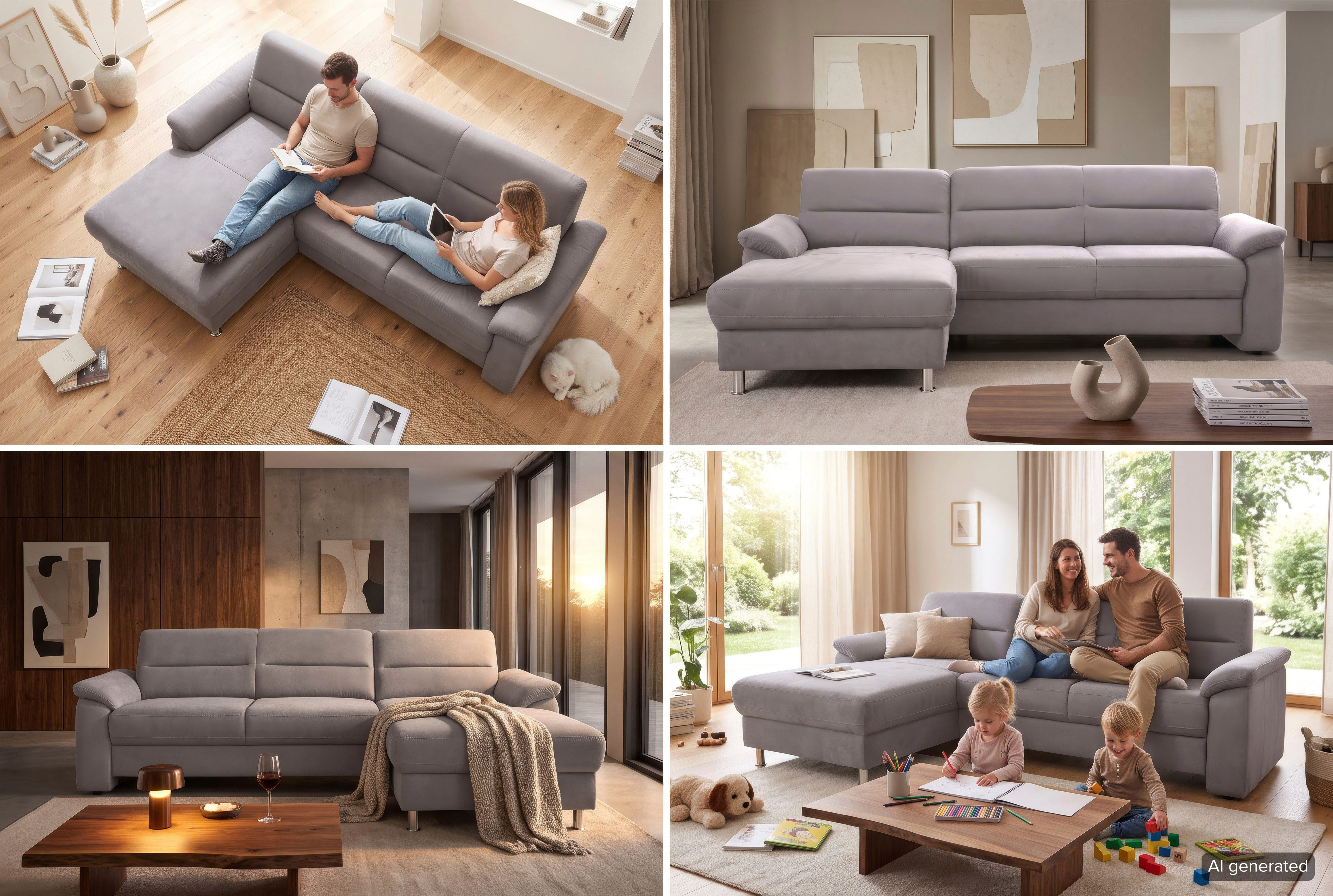 sit&more Ecksofa Ascara L-Form, B: 251 cm, Boxspring & Federkern, mit Schlaffunktion, frei stellbar, Komfortsitz