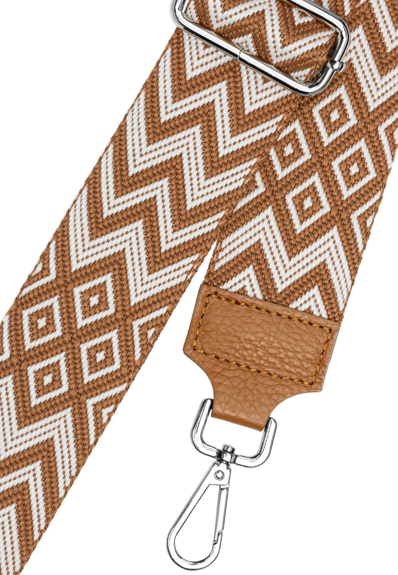 Caspar Schultertasche BSG02 breiter Leder Textil günstig online kaufen