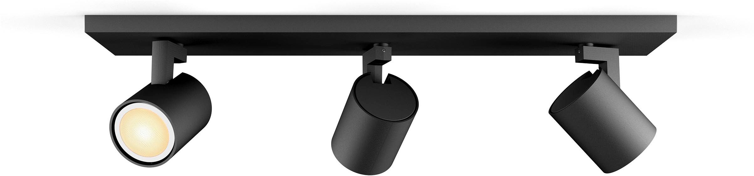 Philips Hue LED Deckenspot White Ambiance Runner 3er Aufbauspot, Abschaltautomatik, Bluetooth, CCT - über Fernbedienung, Dimmer, Dimmfunktion, Einschlafhilfe, Farbsteuerung, Farbwechsel, Fernbedienung, Infrarot inkl., Memory, nach Trennung vom Netz, Nachtlichtfunktion, Smart Home, Timerfunktion, Weckerfunktion, dimmbar über Fernbedienung, mehrere Helligkeitsstufen, LED wechselbar, warmweiß - kaltweiß, App- & Sprachsteuerung, Smart Home, versch. Weißtöne, Dimmschalter