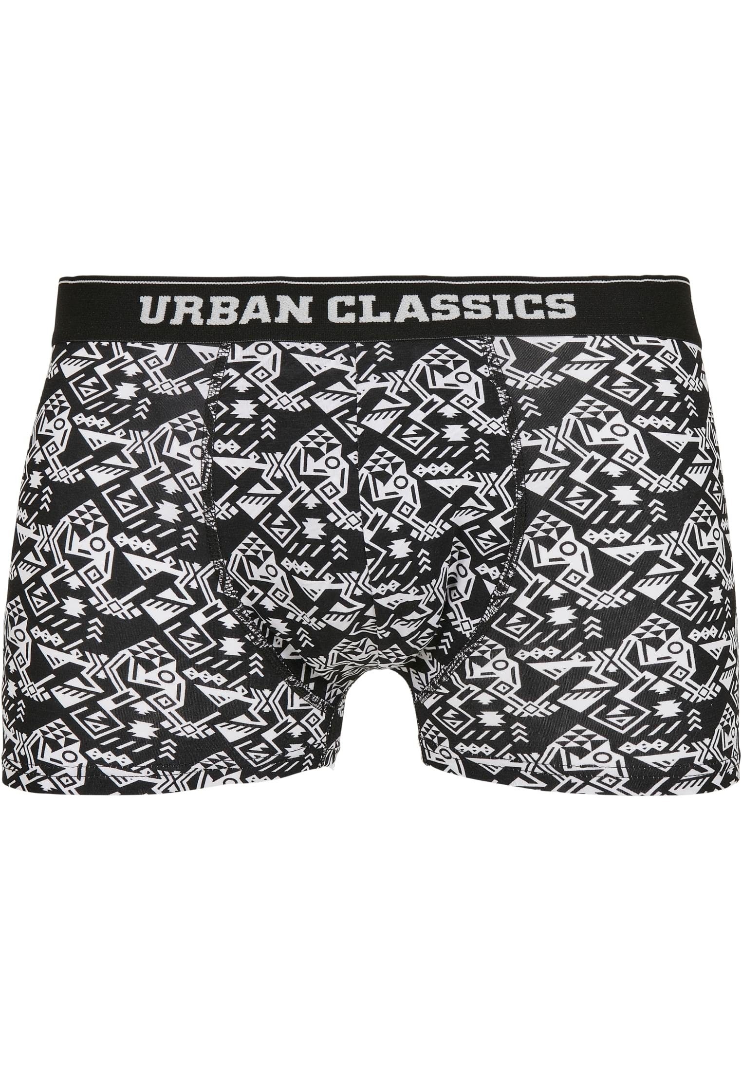 URBAN CLASSICS Boxershorts Herren Organic (1-St) aop/black/jasper 3-Pack Boxer Shorts detail