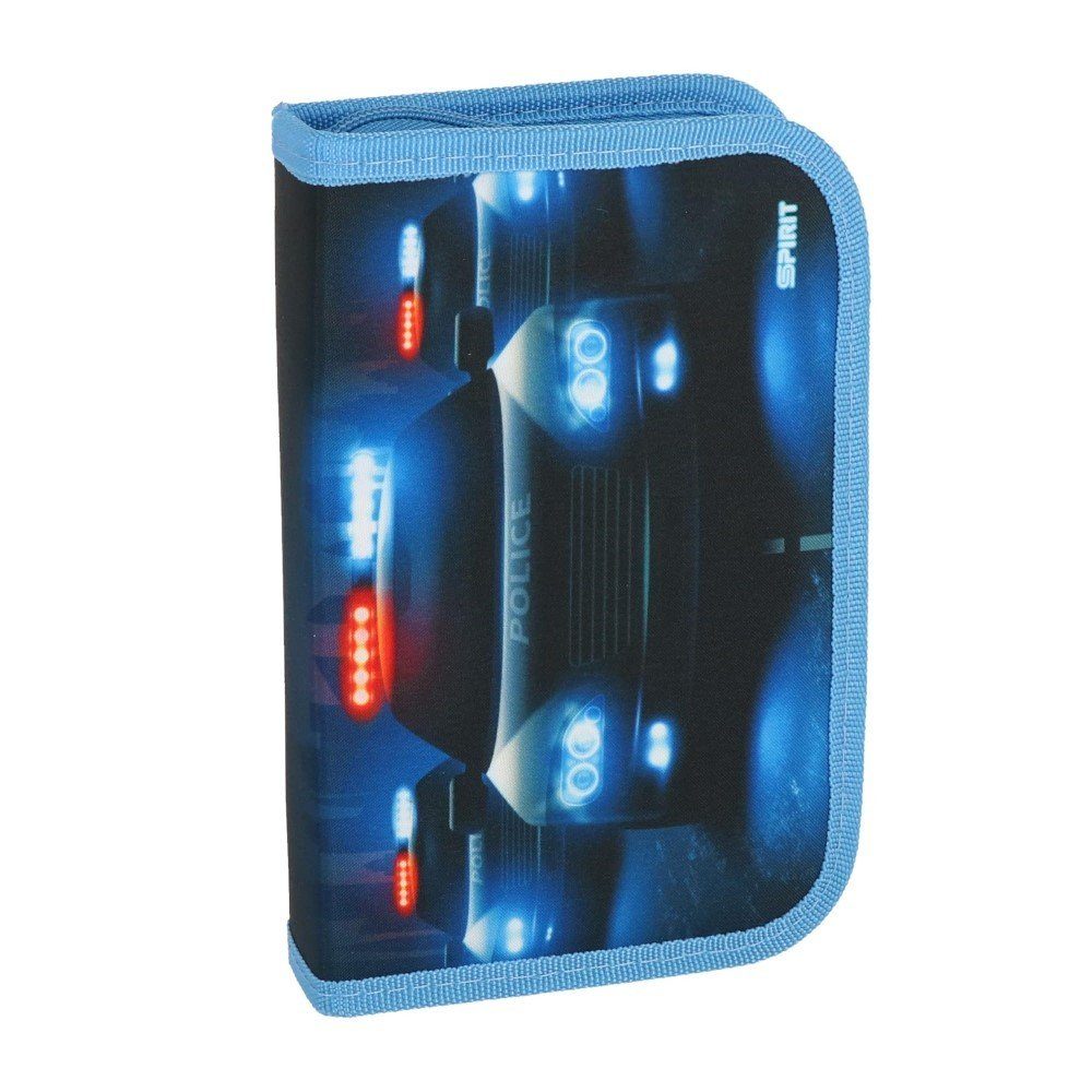 Spirit Federmäppchen Schüler-Etui Polizei 28 teilig 1-Zipper Mäppchen