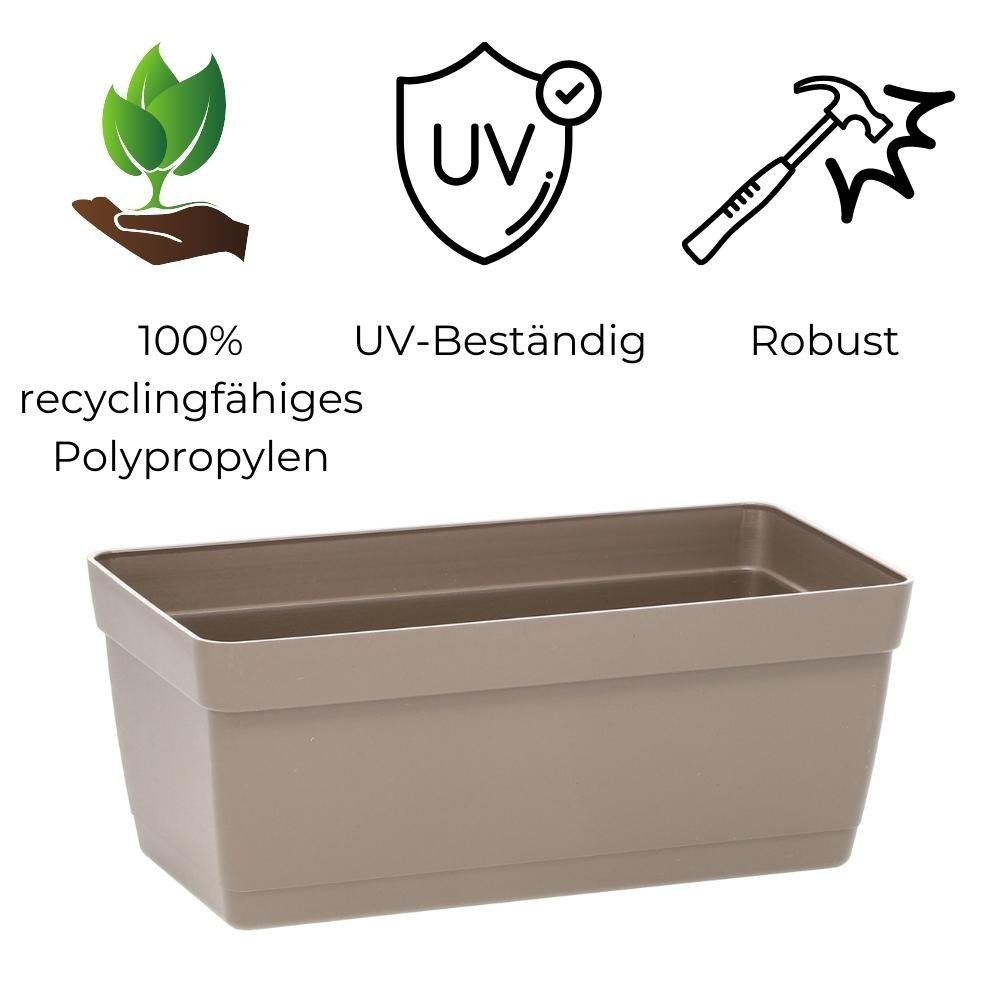 GarPet Blumenkasten 3 x Hängekasten Blumen Pflanz Kasten Set Wand