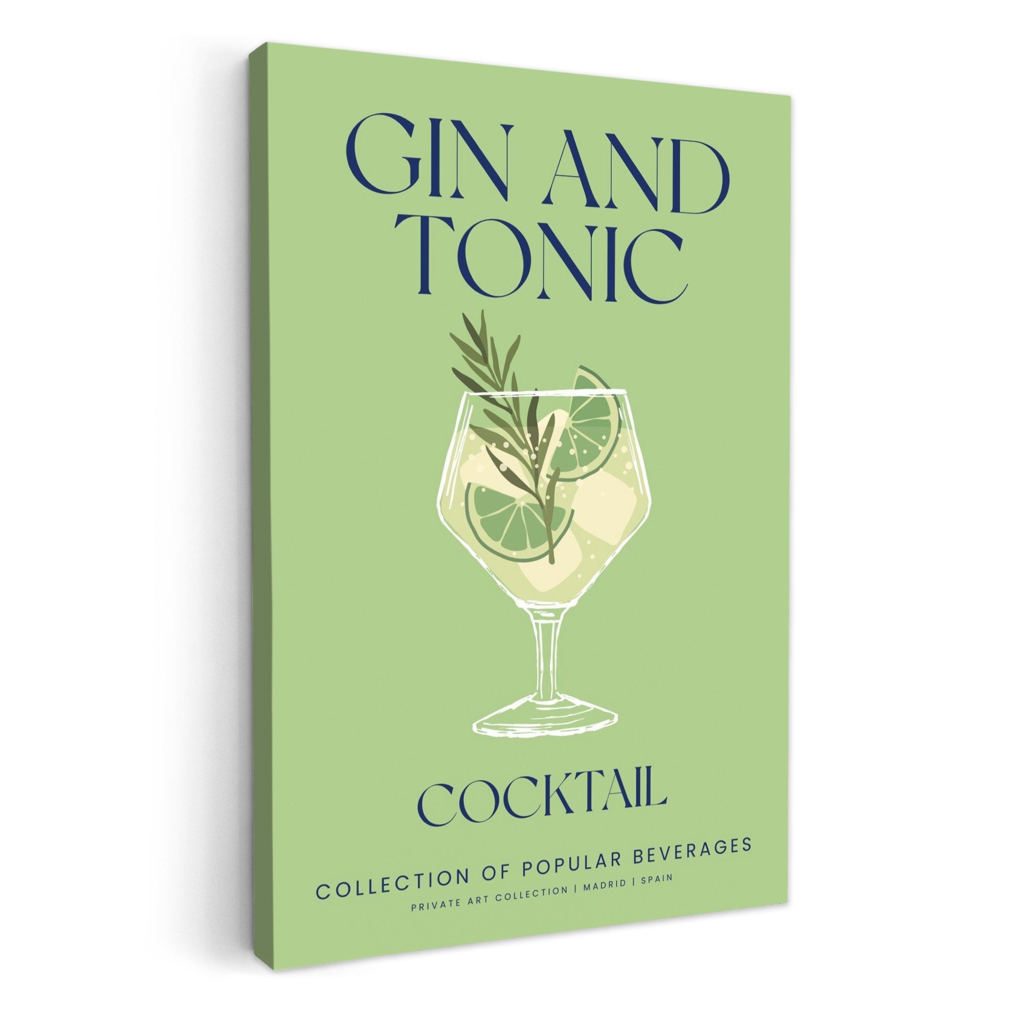 OneMillionCanvasses® Leinwandbild Gin Tonic - Grün günstig online kaufen