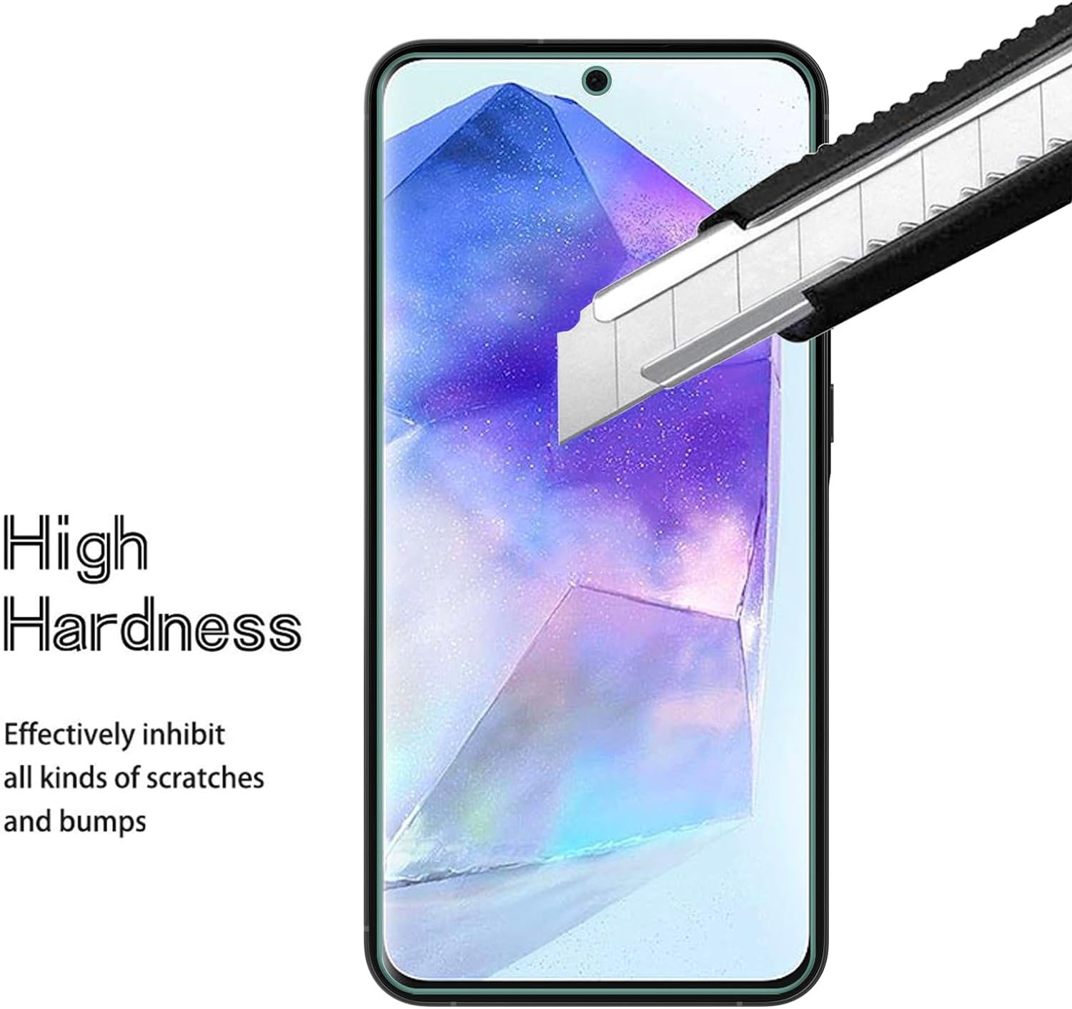 MSM Displayschutzglas 2X Schutzglas (Display + Kamera) für Samsung Galaxy A55 5G Panzerfolie