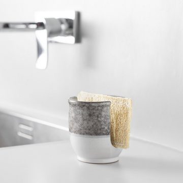 Navaris Schwammhalter Keramik Schwammhalter für Waschbecken - Geschirrspülschwamm, (1-tlg)
