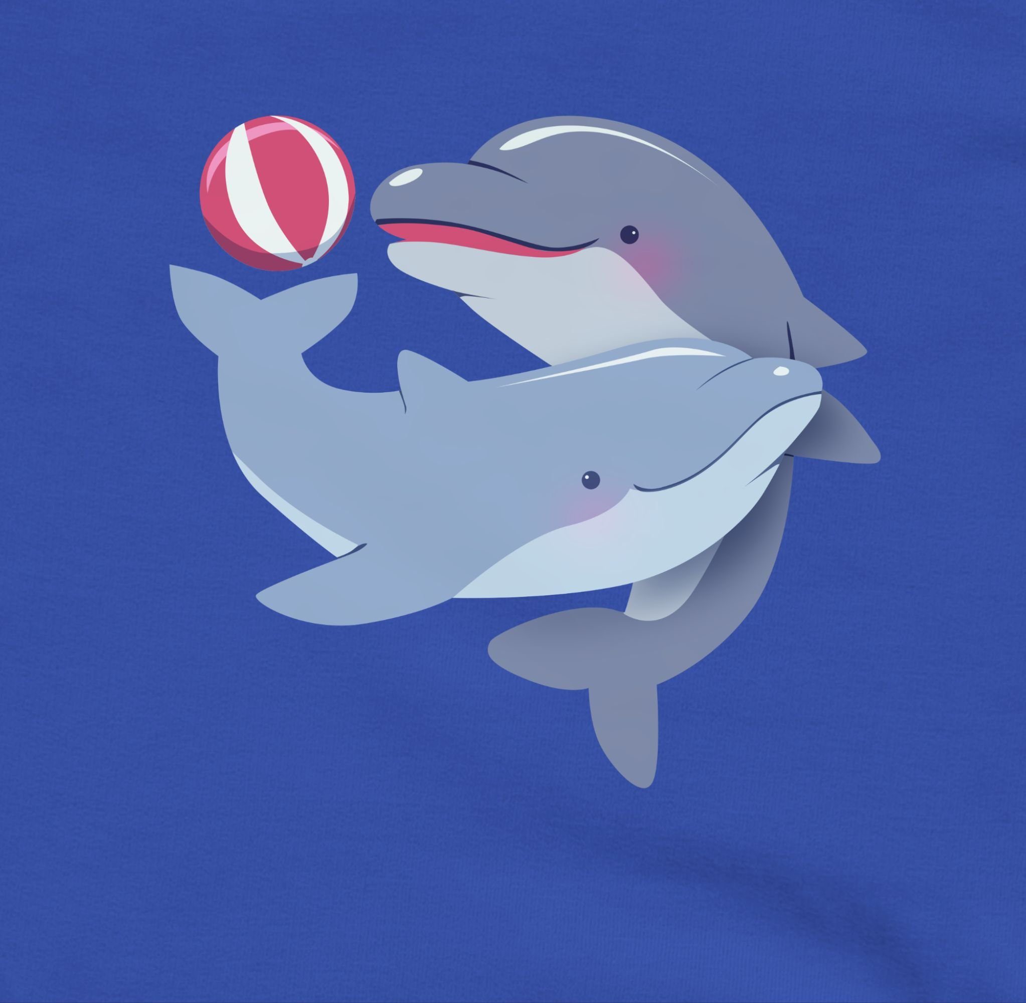 Sweatshirt Shirtracer Delfine Tiermotiv Royalblau Animal 1 Print