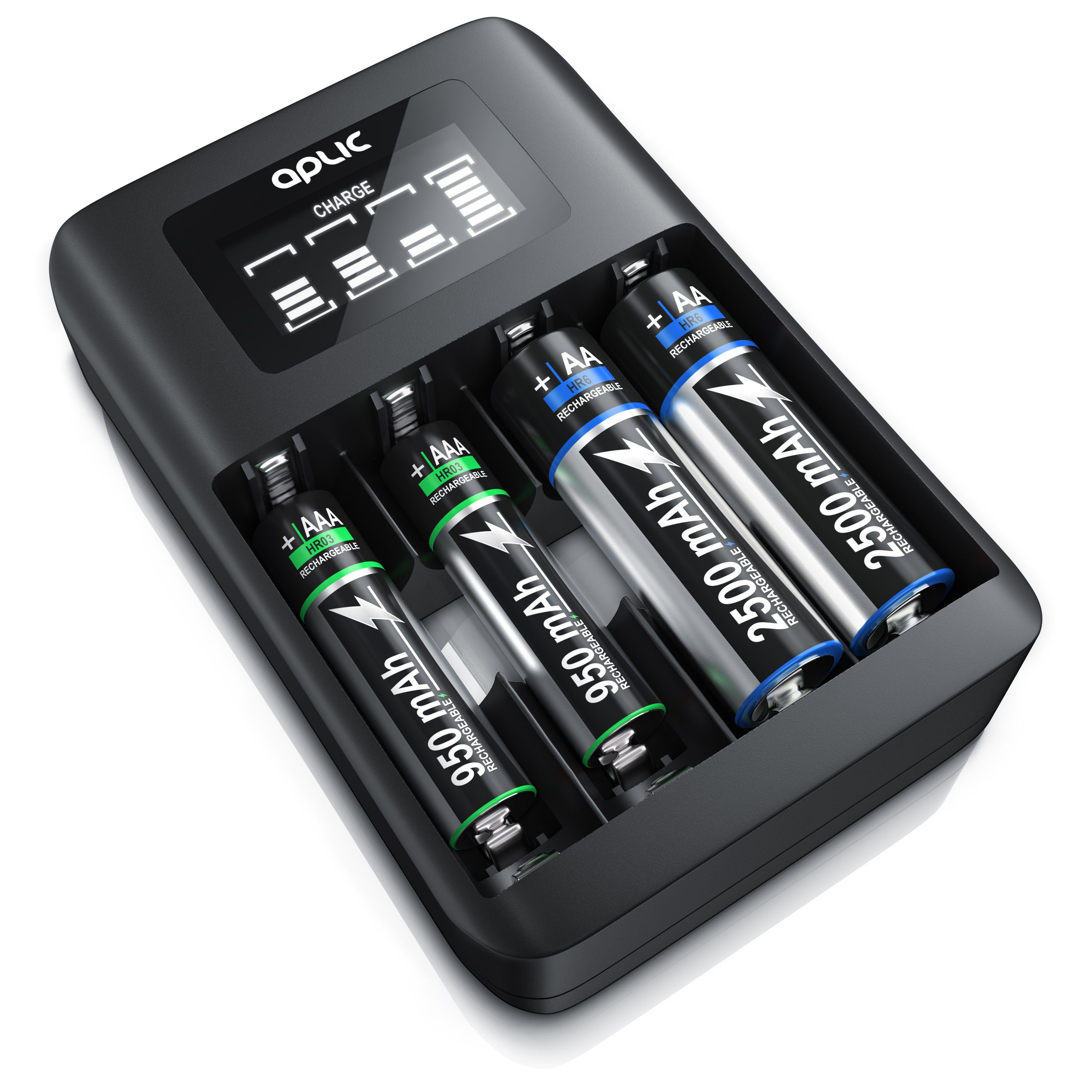 USB Batterieladegerät: AA AAA Akku-Ladegerät, Batterien Lader