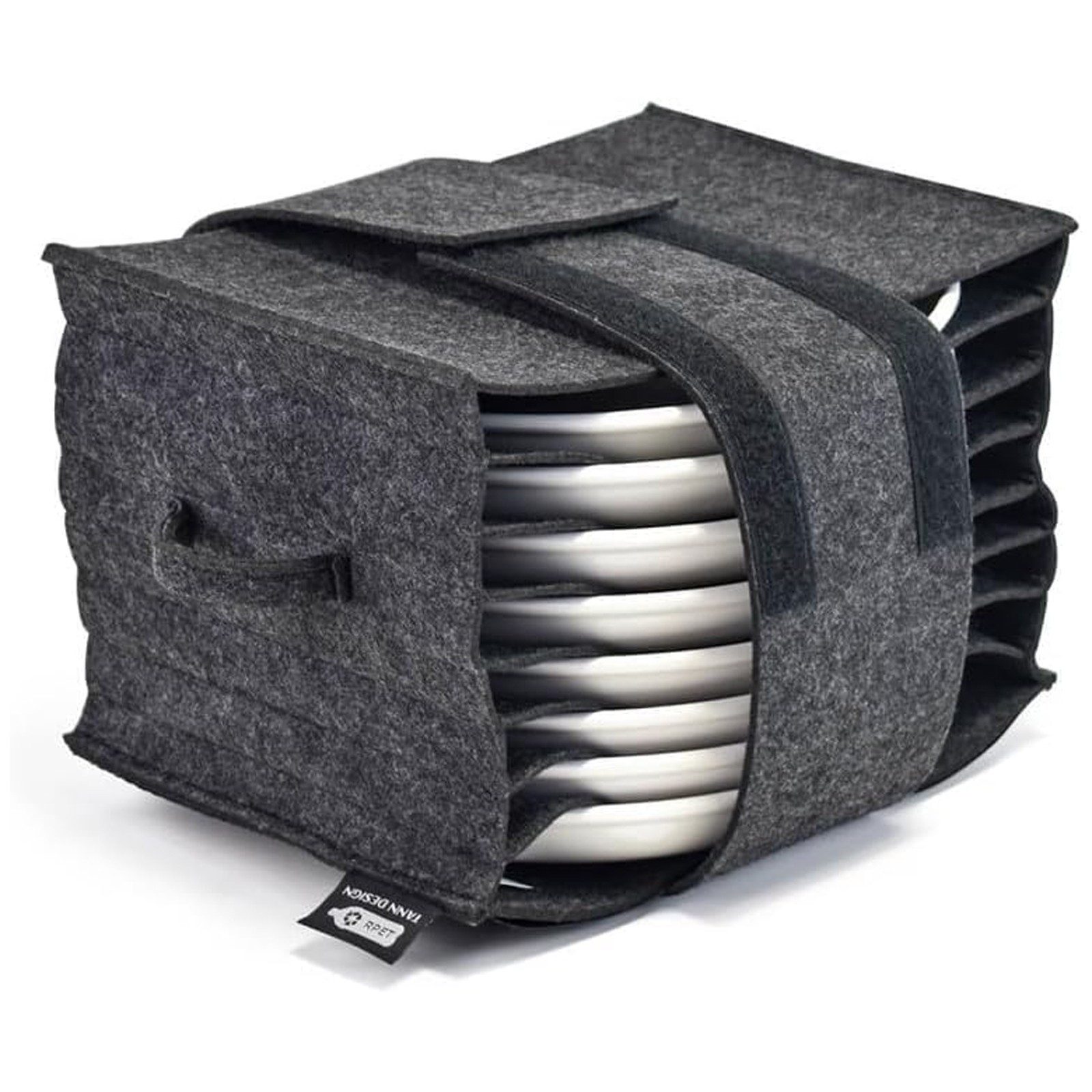 Tanndesign Teller-Set Tellerhalter Filz 8 Teller Geschirrhalter Camping Geschirr Wohnwagen