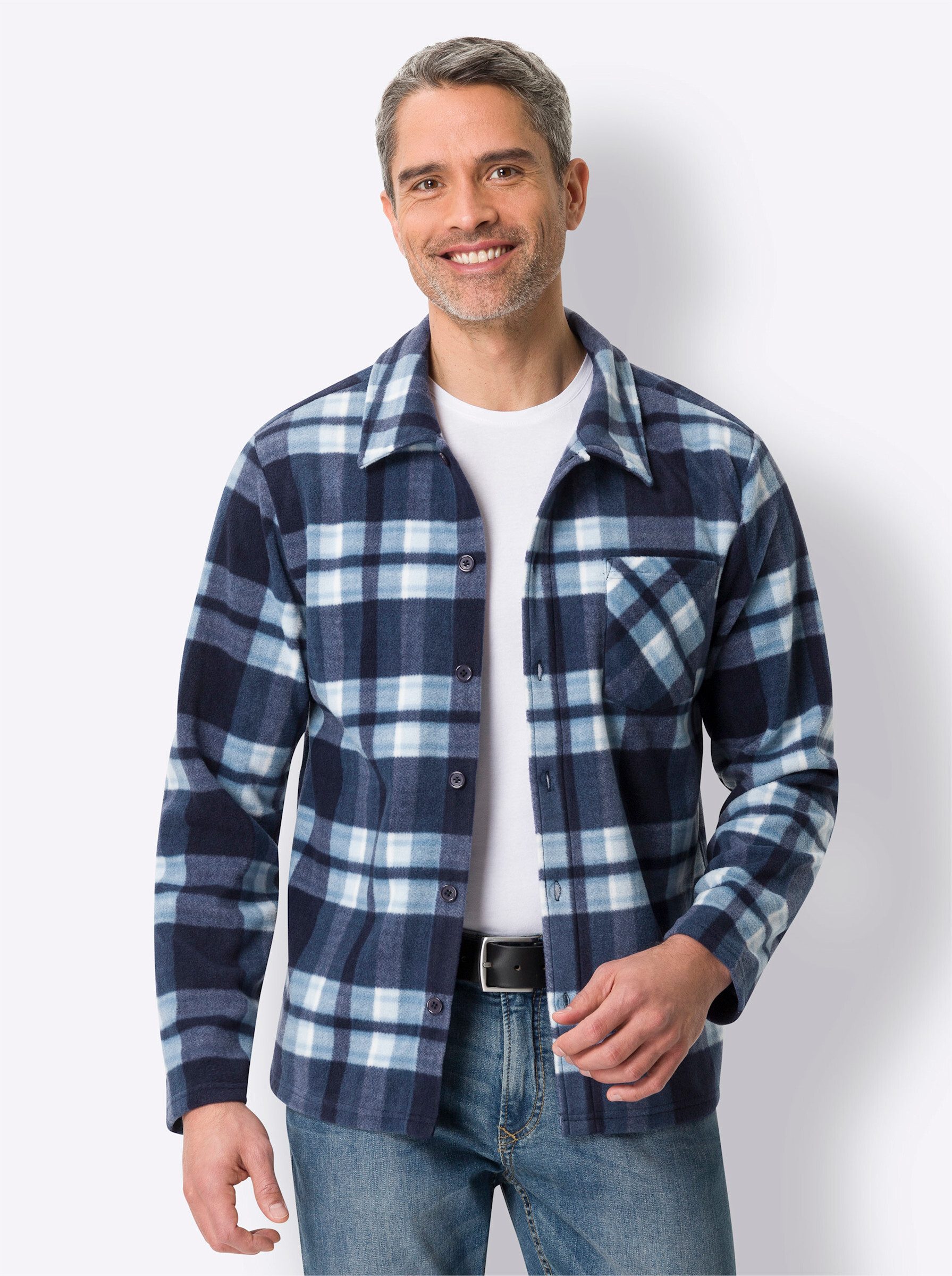 Sieh an! Trainingsshirt Fleece-Jacke Langarm