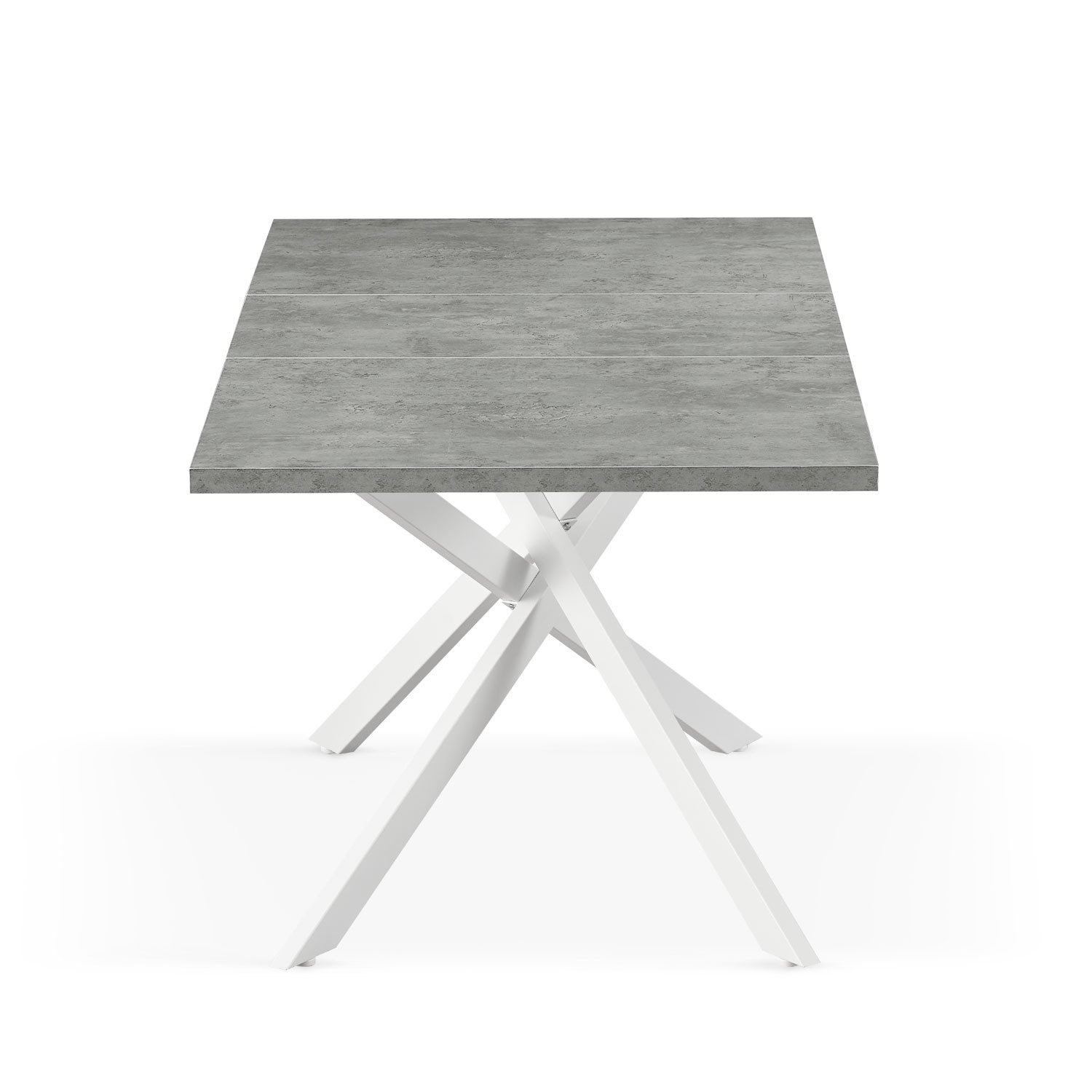 B&D home Esstisch LARS, Metallgestell schwarz oder weiß, ausziehbar 120-160cm, 4-6 Personen