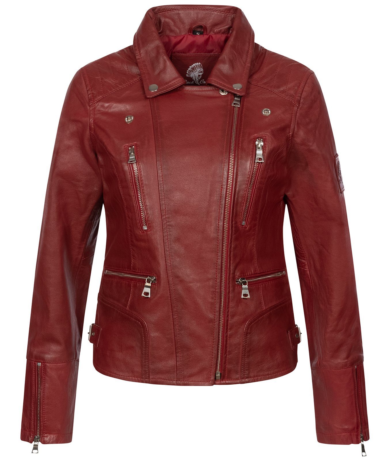 Rock Creek Lederjacke Lederjacke Rot Damen D-490