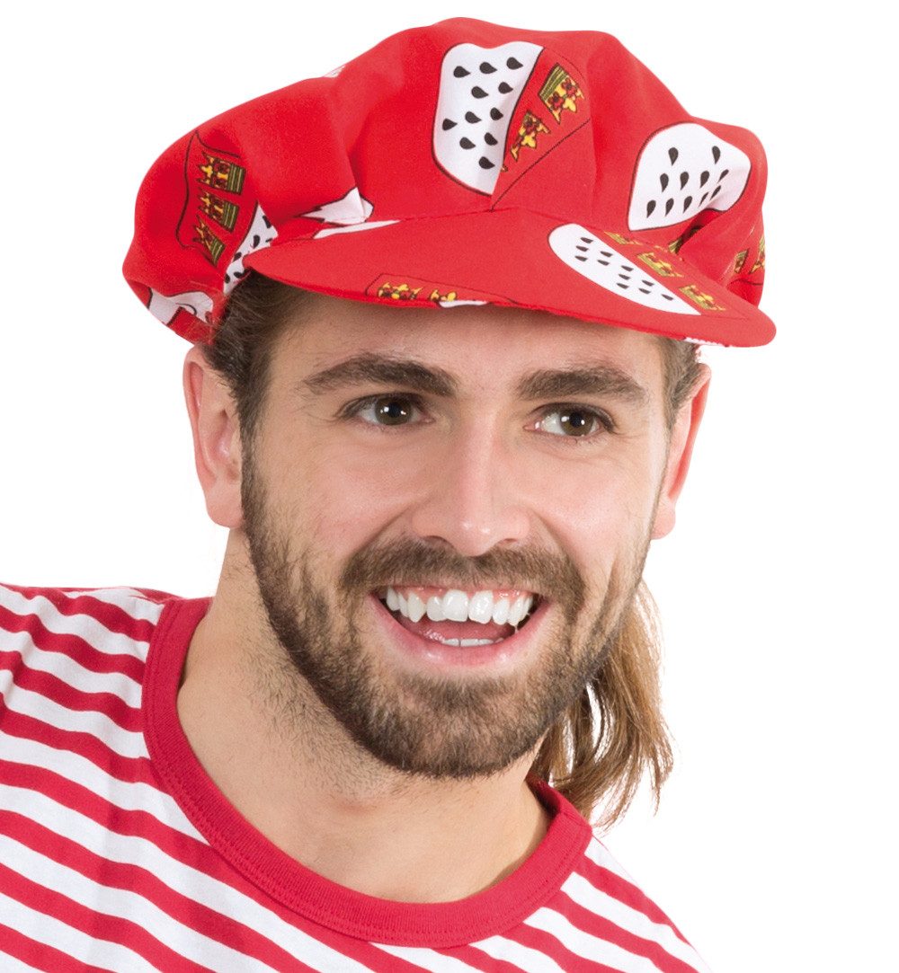 Fries Kostüm Mütze Kölle Alaaf Köln Karneval Fasching Universal Passend Rot Weiß