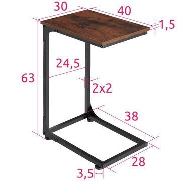 tectake Beistelltisch Erie (1-St., 1 tlg)