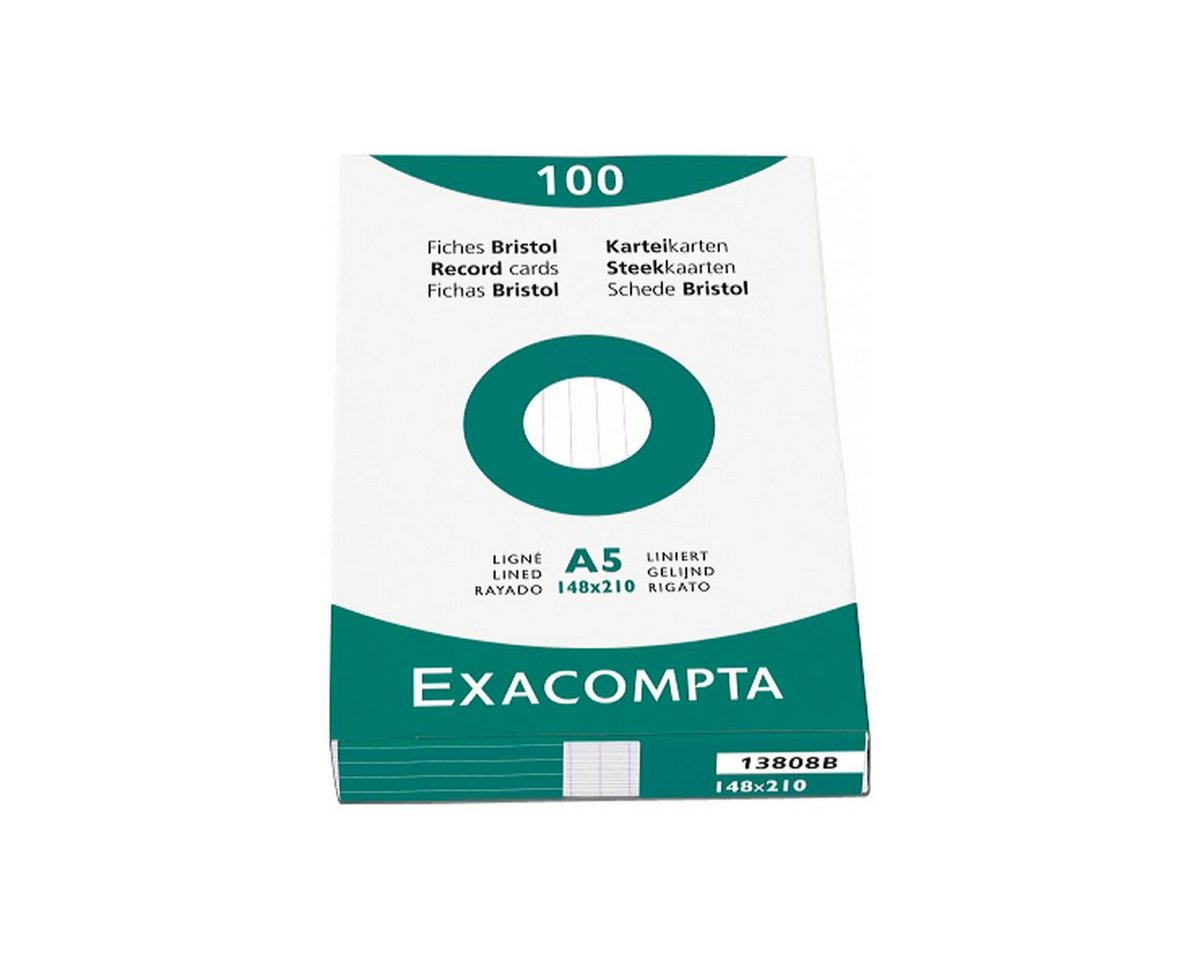 Thumbnail - EXACOMPTA Karteikarten EXACOMPTA 3308B EXACOMPTA Karteikarten, DIN A8, blanko, weiß
