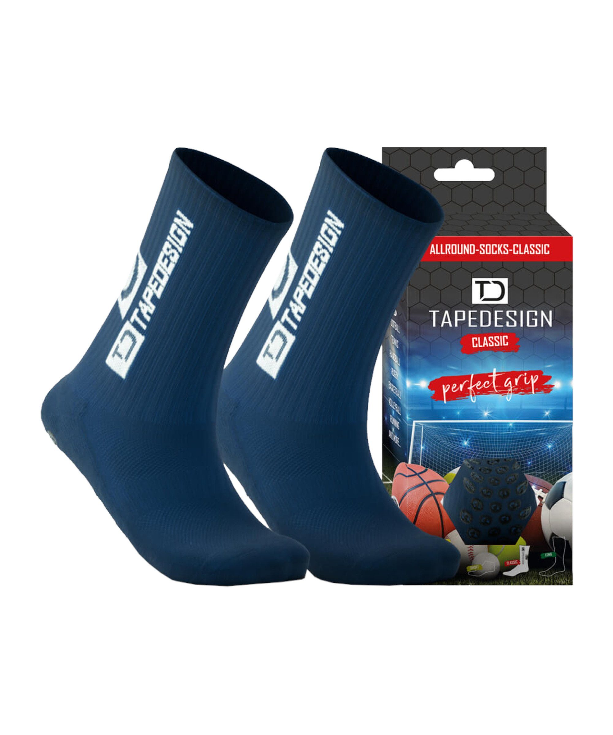 Tapedesign Sportsocken Gripsocks Socken default blau