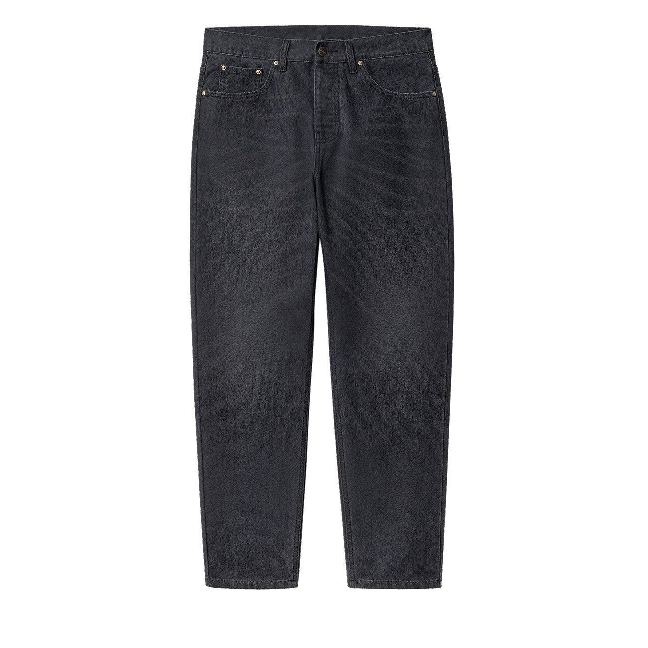Carhartt WIP Weite Jeans Carhartt WIP Newel Pant Herren Soot Aged Canvas