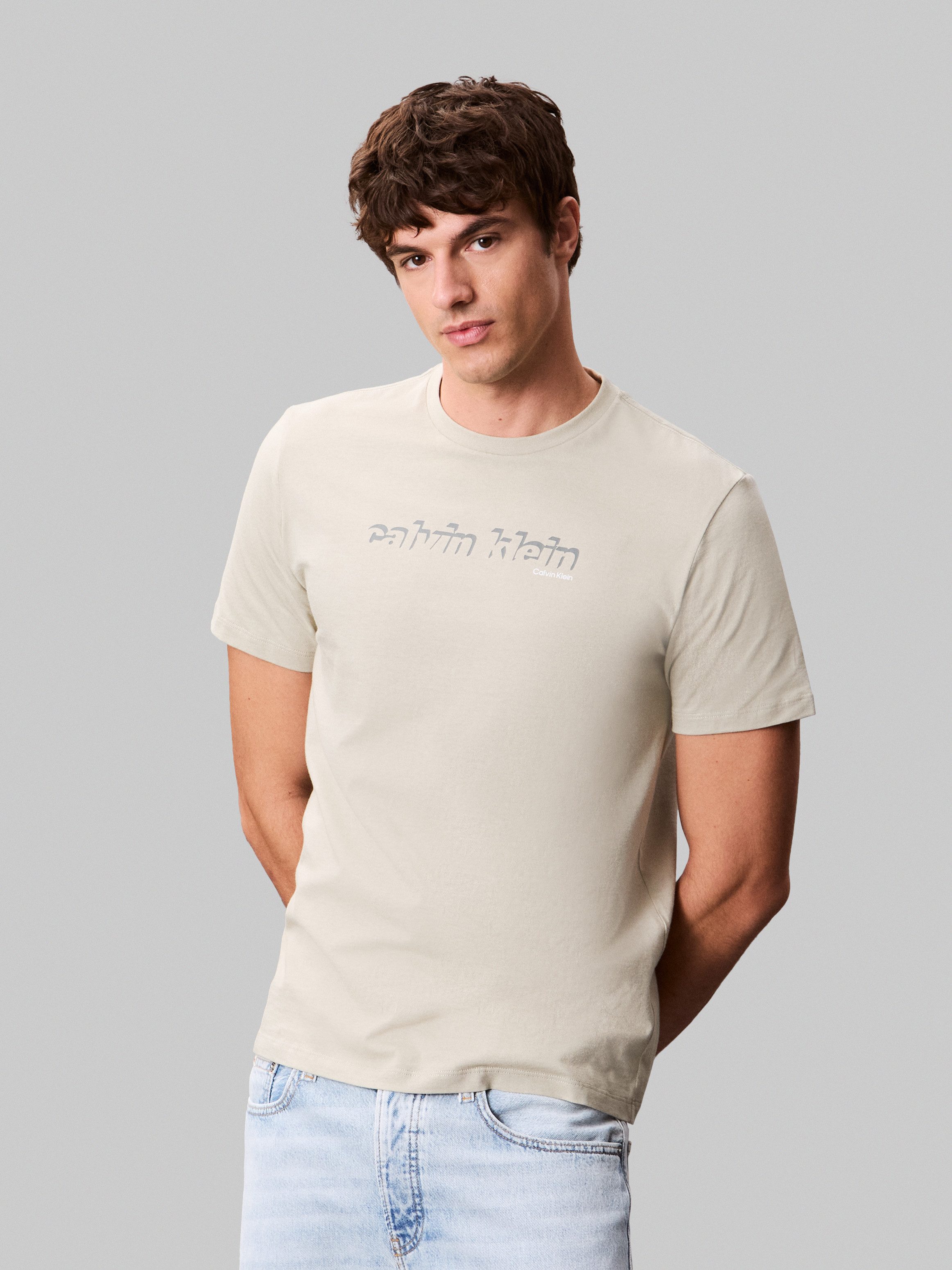 Calvin Klein Jeans T-Shirt SS 30s E CLVN LN 3D Mit Rundhalsausschnitt günstig online kaufen