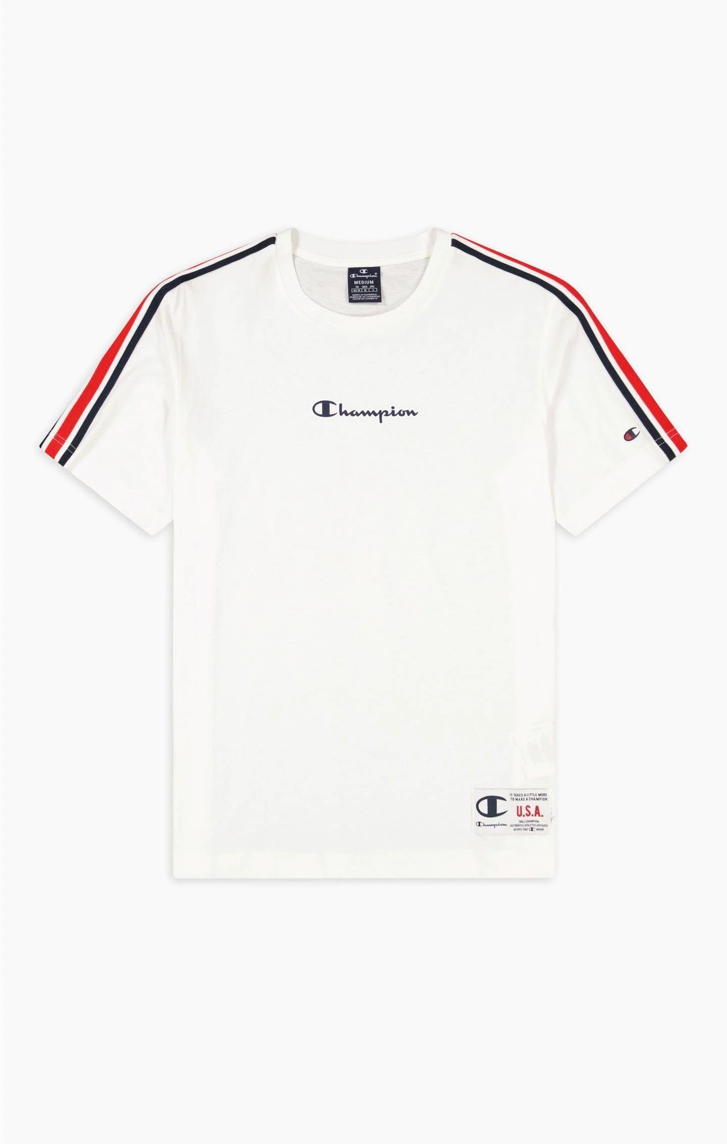 Champion T-Shirt Shirt Baumwoll-T-Shirt mit Kontrastdetails und