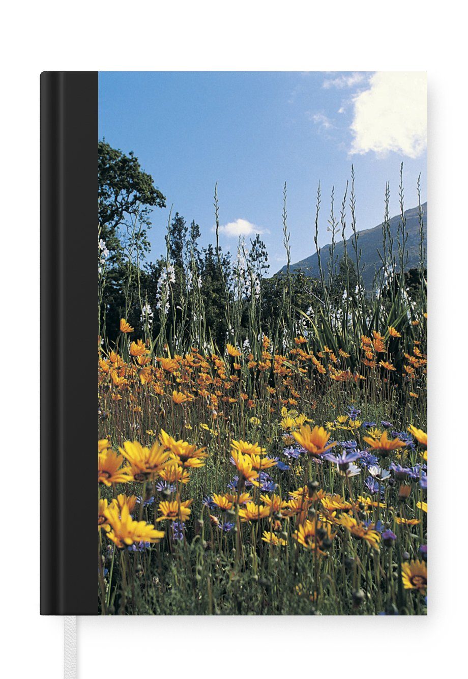 MuchoWow Notizbuch Blumen - Natur - Farbe, Journal, Merkzettel, Tagebuch, Notizheft, A5, 98 Seiten, Haushaltsbuch