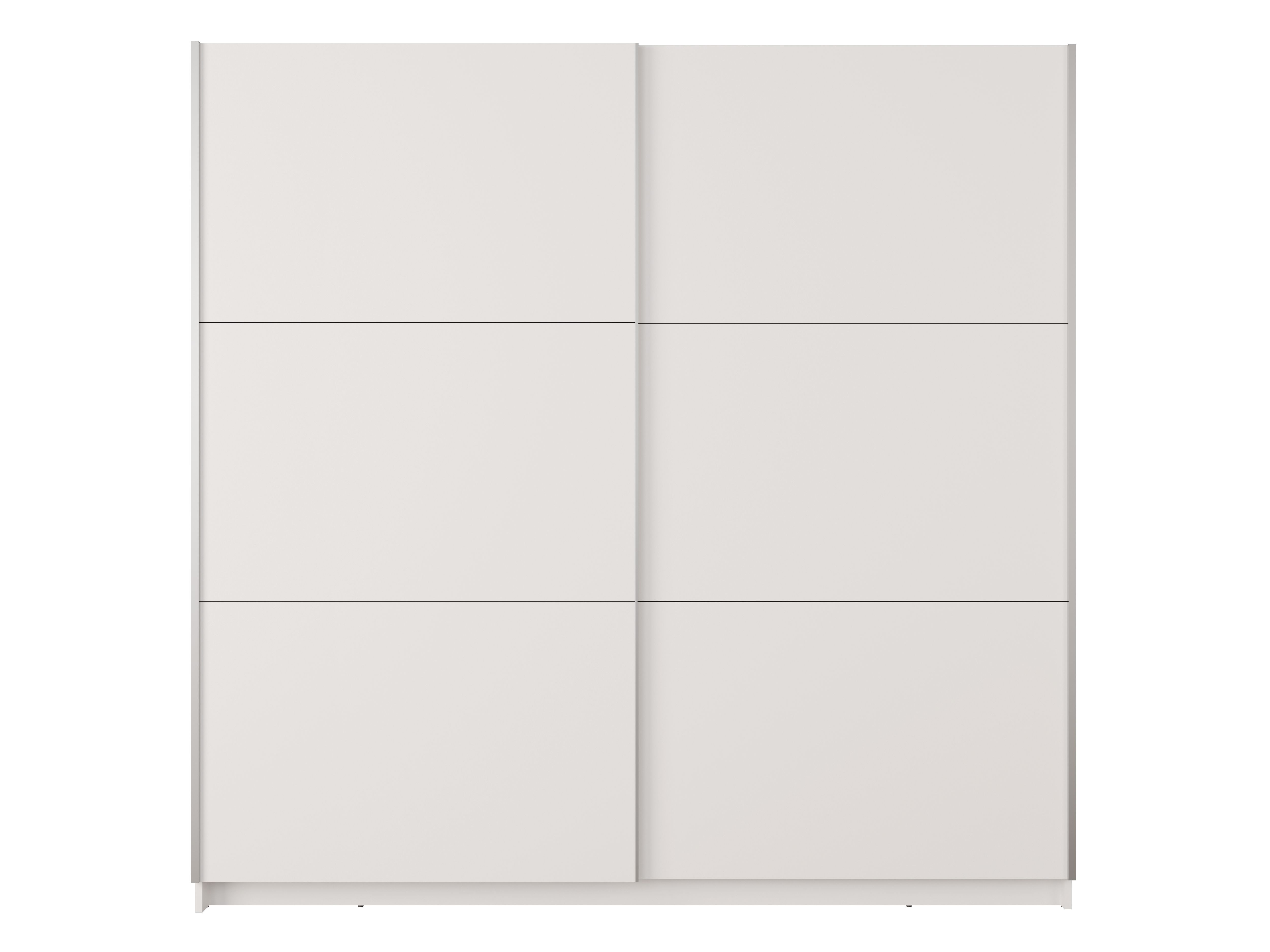 Home Collective Schwebetürenschrank Kleiderschrank Schlafzimmerschrank Garderobe wahlweise mit Spiegel (Maße B/H/T: 200,6 x 207 x 60 cm) 5 Böden & Kleiderstange für viel Stauraum, Weiß
