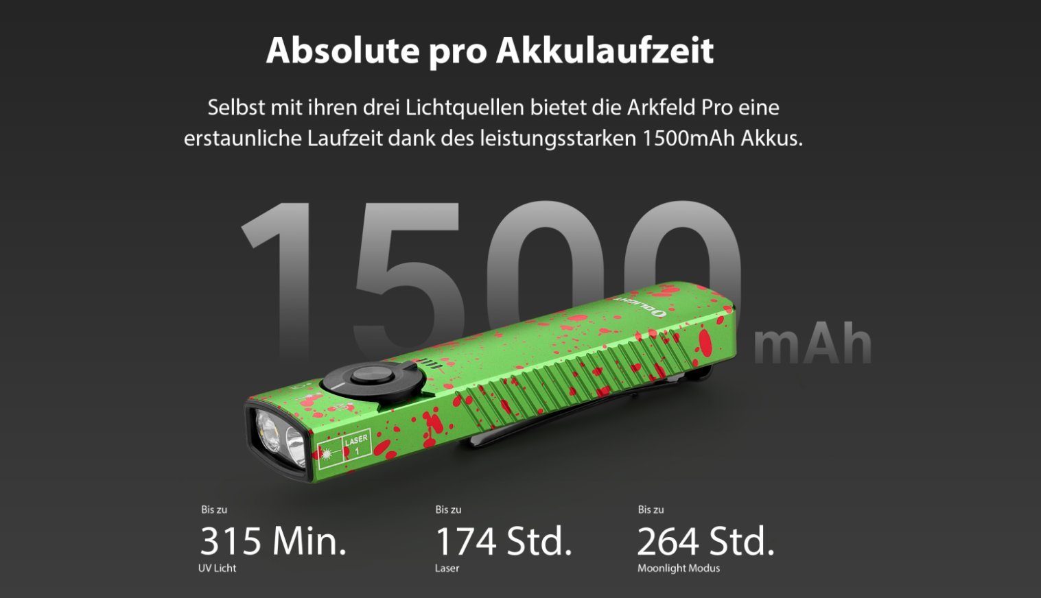 Green Arkfeld Lichtquelle Klasse OD 1 mit OLIGHT Taschenlampe drei Taschenlampe EDC Pro