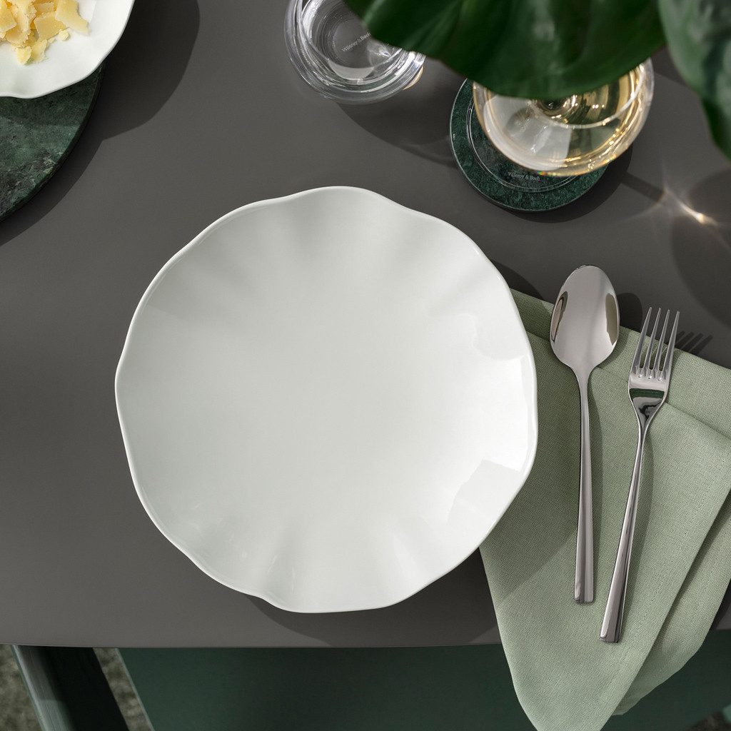 Villeroy & Boch Suppenteller Pura Pastaschale 25x25x4,5cm, (1 St), Premium Bone Porcelain, mikrow.- & spülm.sicher, Made in Germany