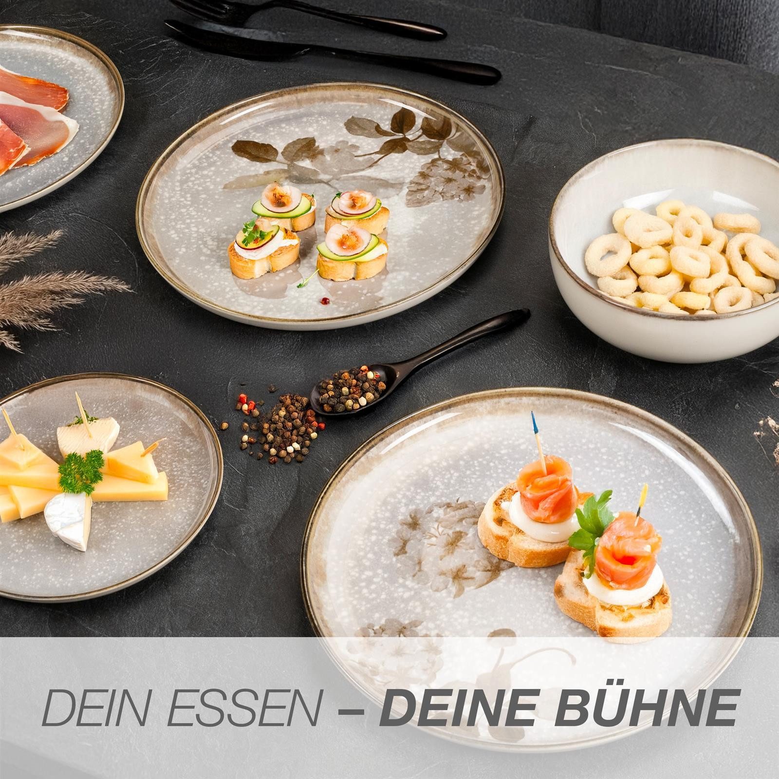 Moritz & Moritz Servierschüssel BLOSSOM Servierschüsseln 2er Set, Porzellan, (Set, 2-tlg), Hochwertiges Porzellan, Spülmaschinengeeignet – Bild 5 von 5
