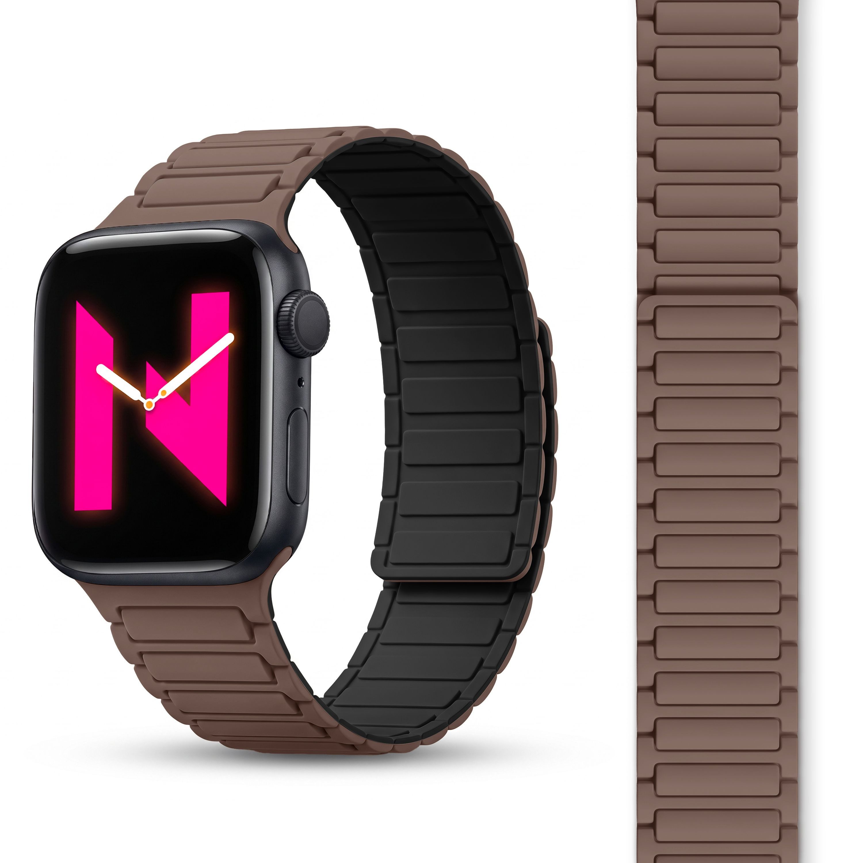 Nalia Smartwatch-Armband Apple Watch 38/40/41/42mm, Magnetisches Silikon Ersatzband / für Sport Fitness Uhr / Wasserfest