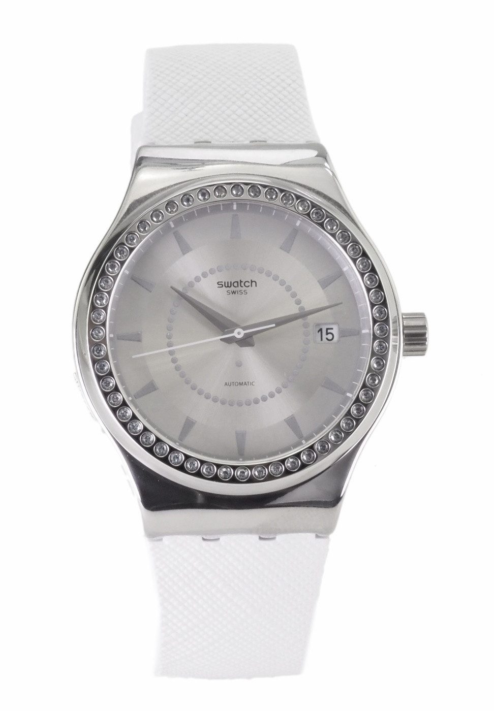 Swatch Automatikuhr Swatch Damen Automatik Uhr YIS406 SISTEM SNOW X72, (Silber)