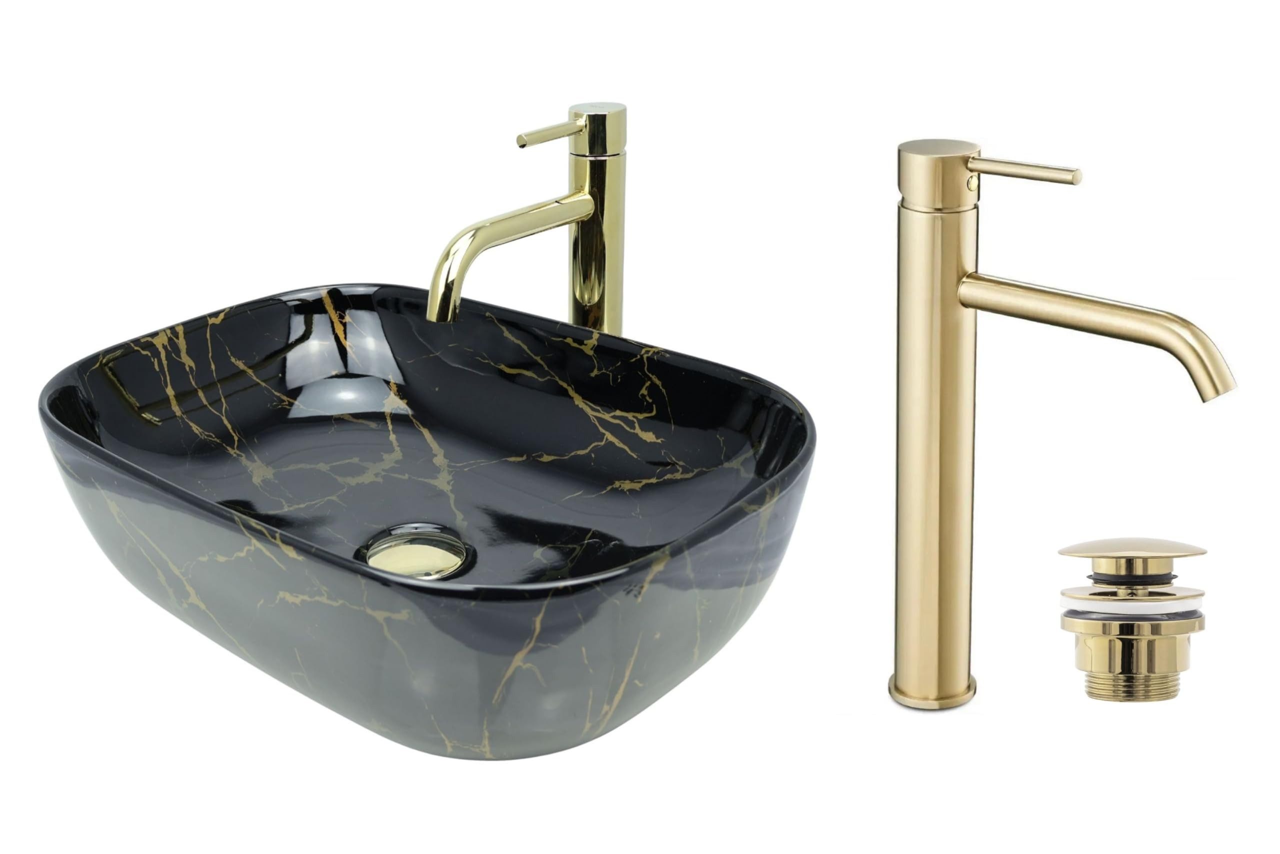 GTM Design Aufsatzwaschbecken BELINDA Modern Waschbeckenm Oval günstig online kaufen