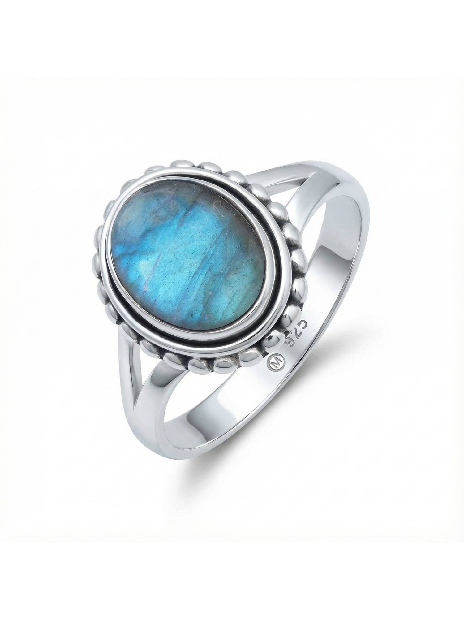 Silberring GAMSA aus 925 Silber mit Labradorit