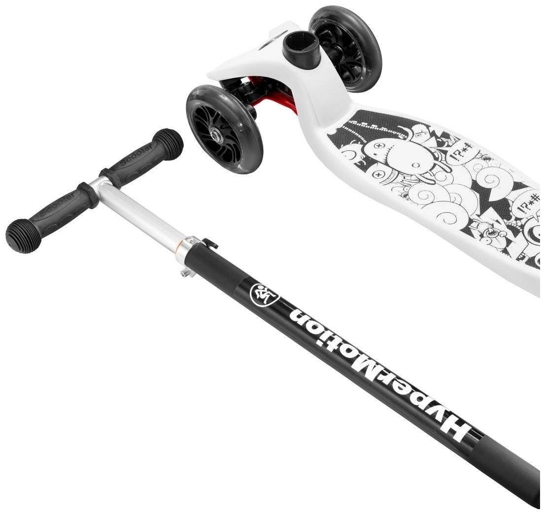 ALAMO + Dreiradscooter Dreirad-Balance-Roller HyperMotion LED-Räder weiß –