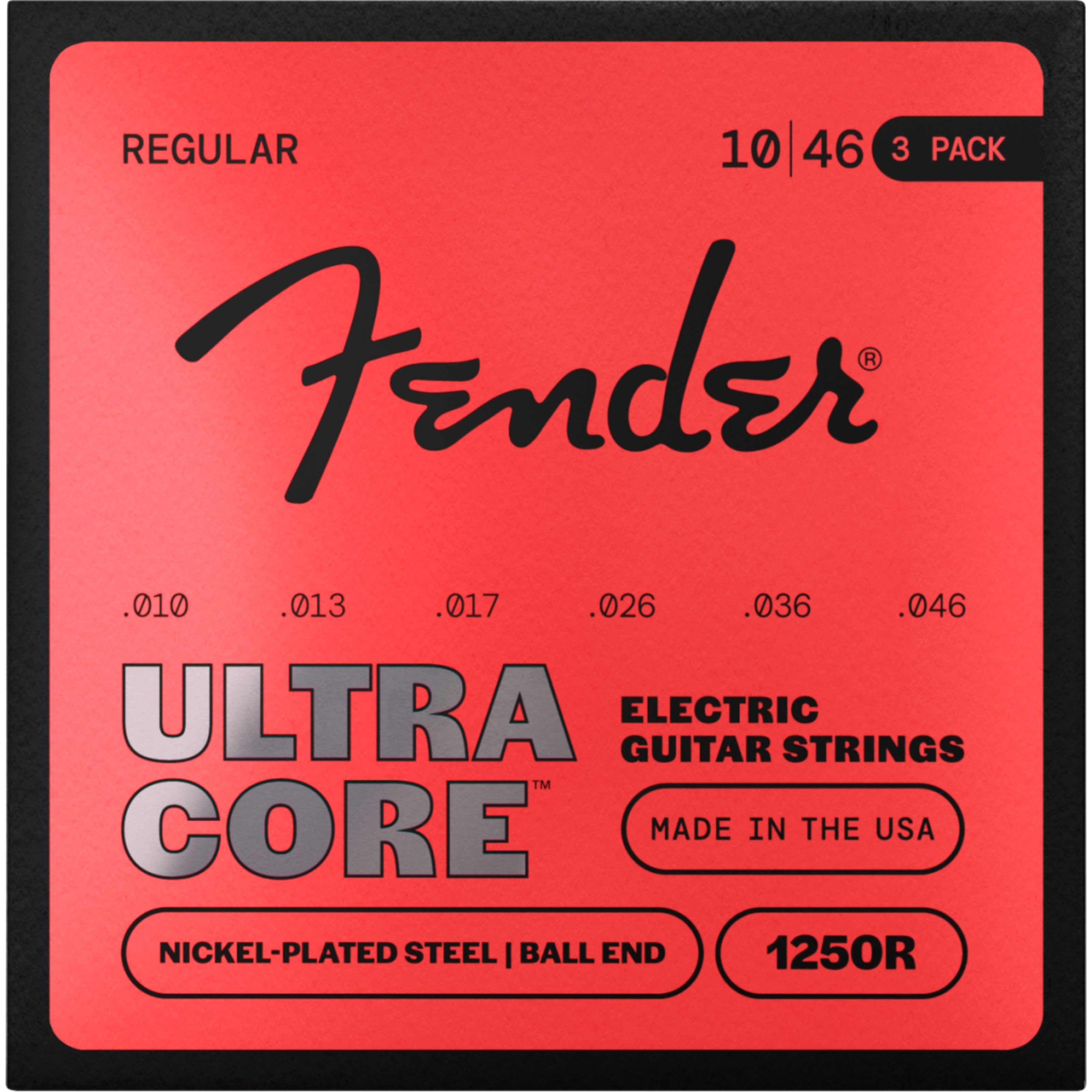 Fender Saiten, 1250R Ultracore 10-46 - 3-Pack - E-Gitarrensaiten