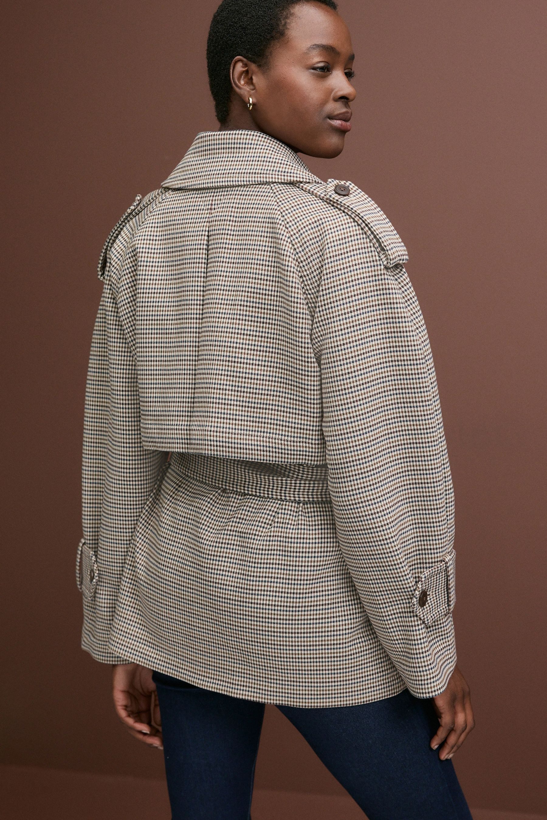 Next Trenchcoat Kurzer Trenchcoat in Wickeloptik, günstig online kaufen