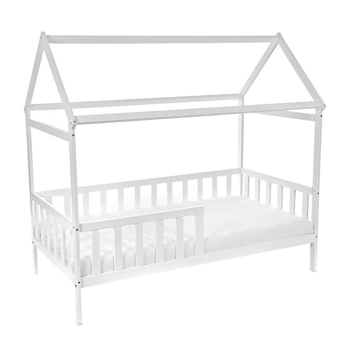 Baby-Delux Babybett Hausbett 140x70, Kinderbett weiß günstig online kaufen