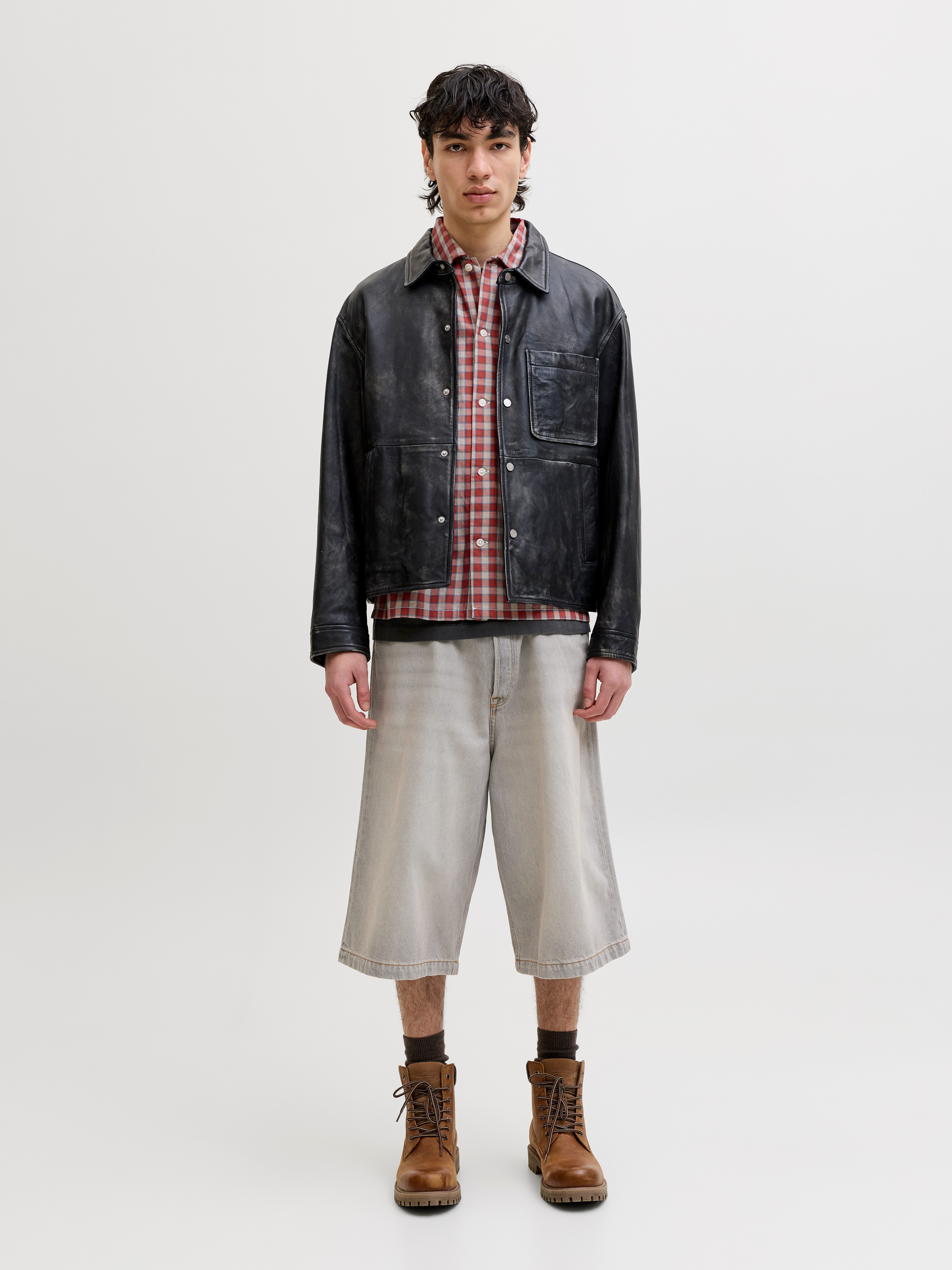 Jack & Jones Jeansbermudas JJIBILLY JJLUCA JORTS AKM 793 LN Baumwolle